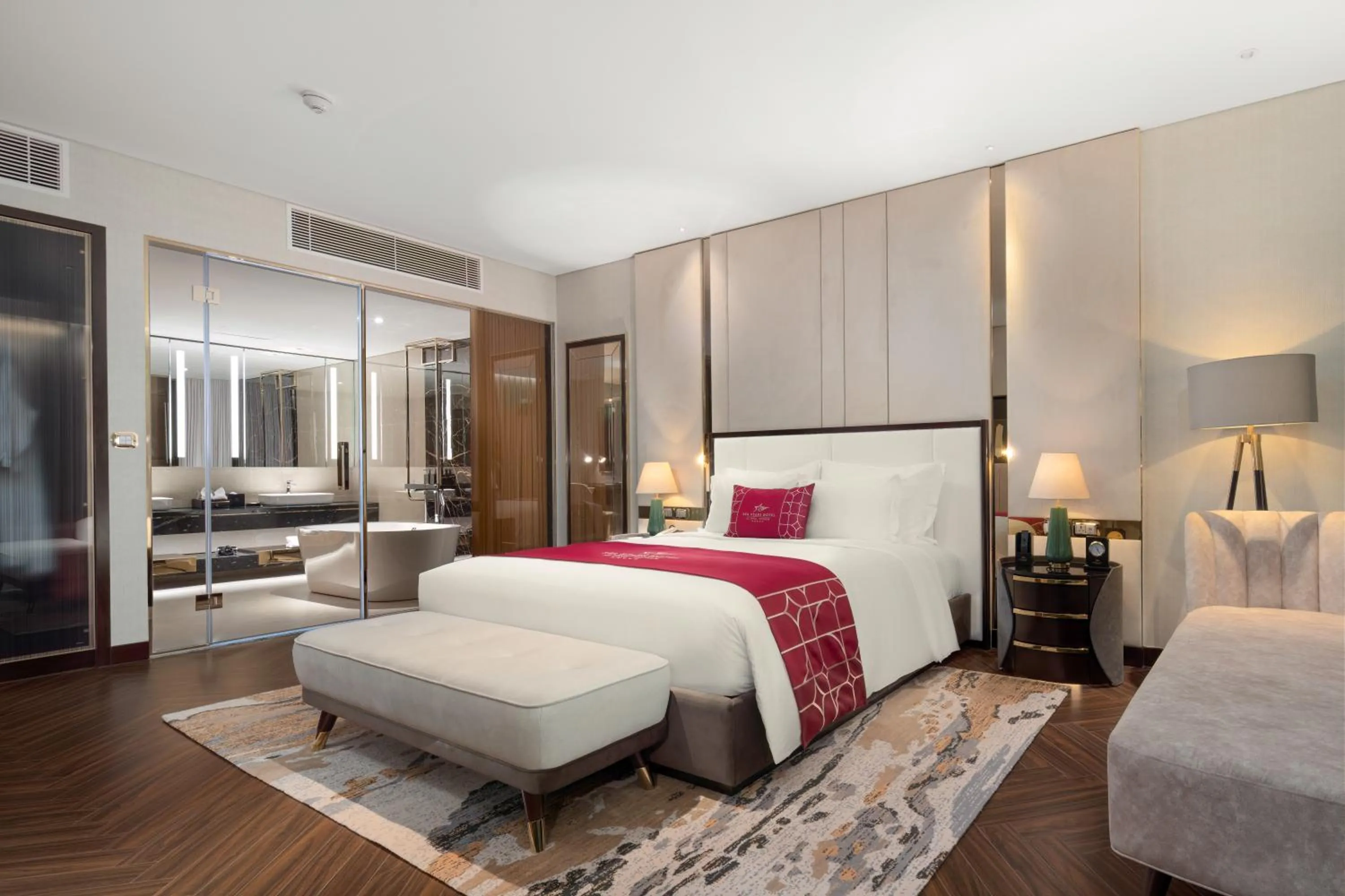 Bed in Sea Stars Hotel Ha Long