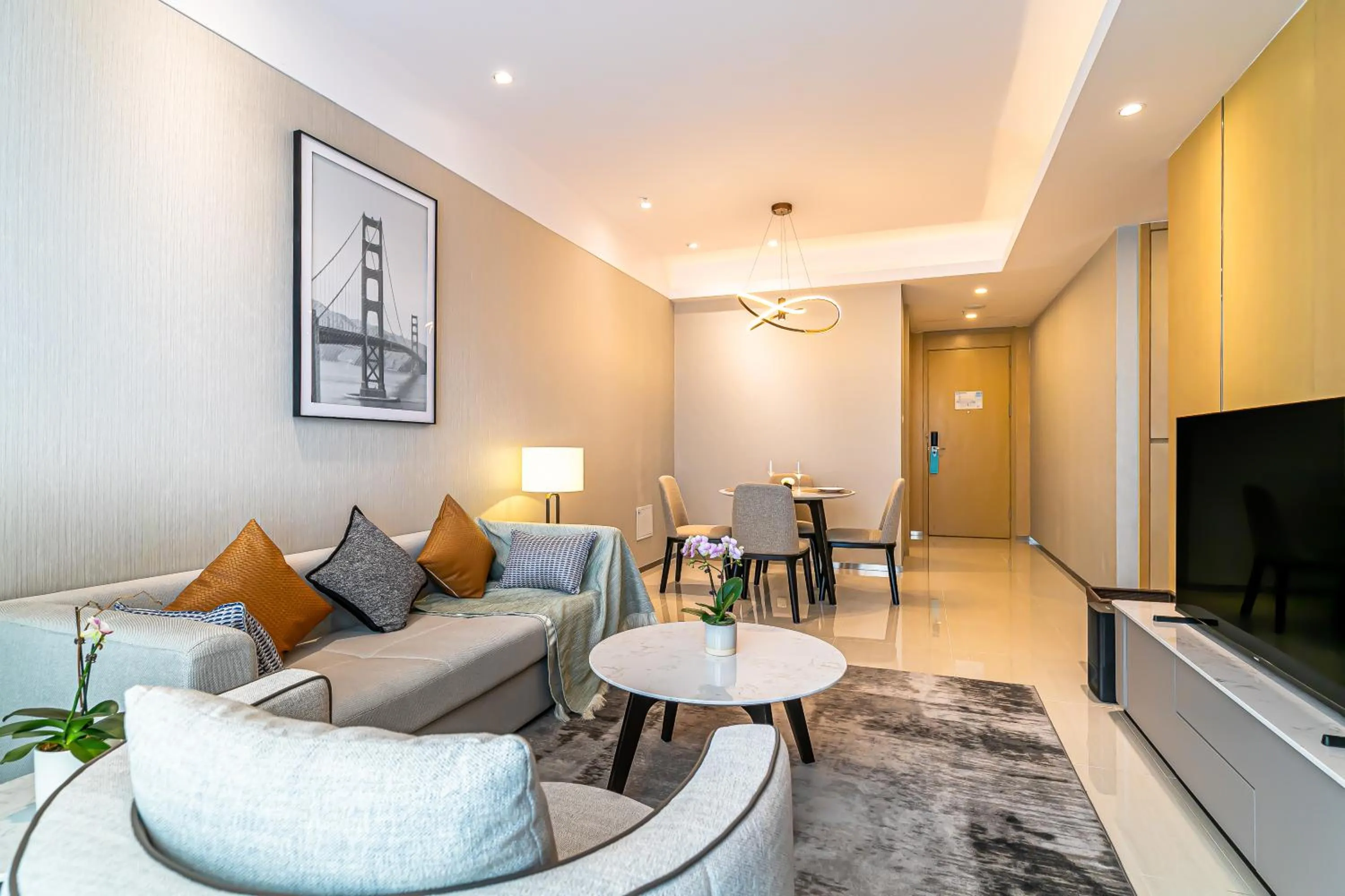 Living room in Somerset Haizhu Centre Guangzhou