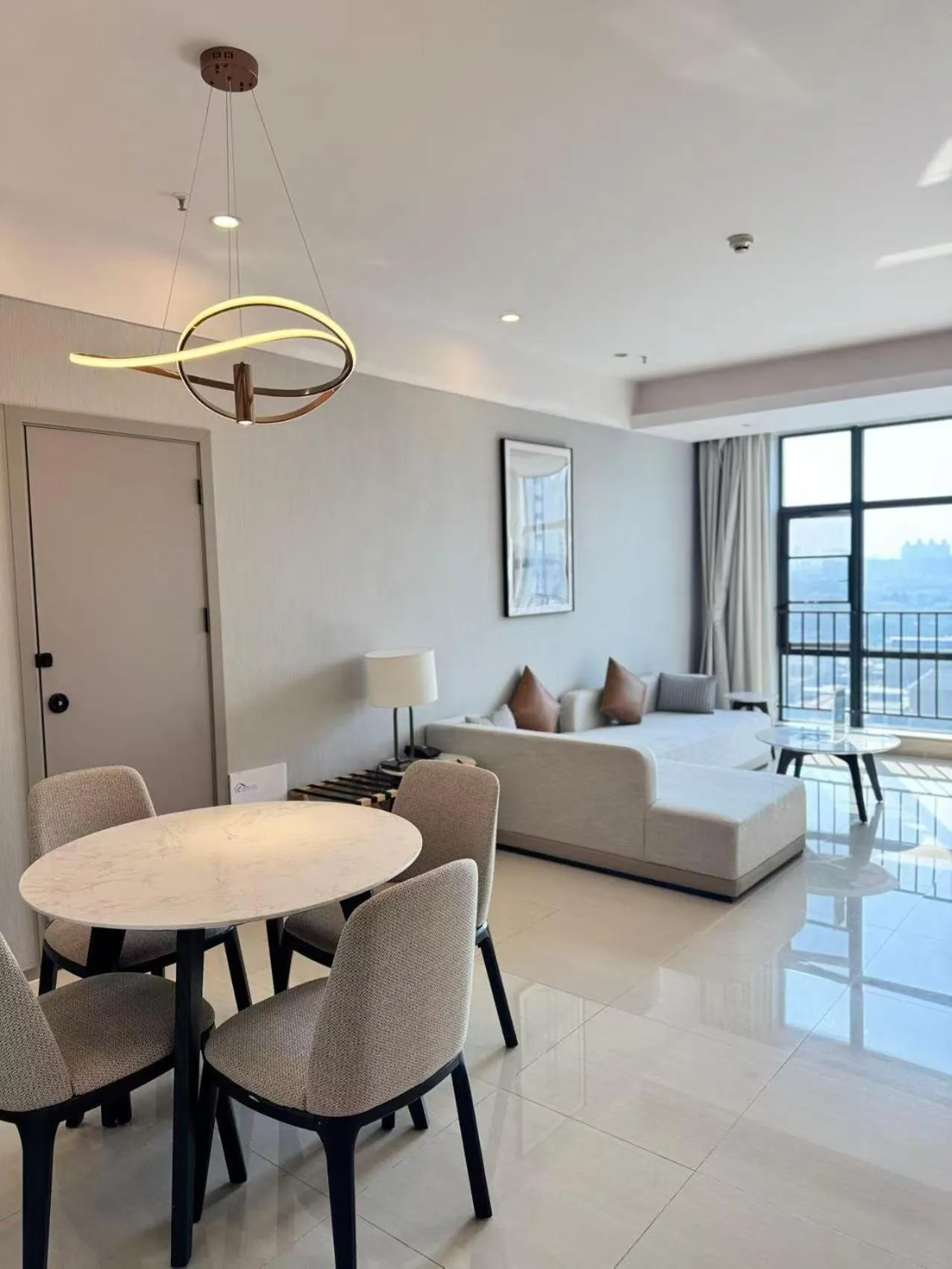 Living room, Bed in Somerset Haizhu Centre Guangzhou