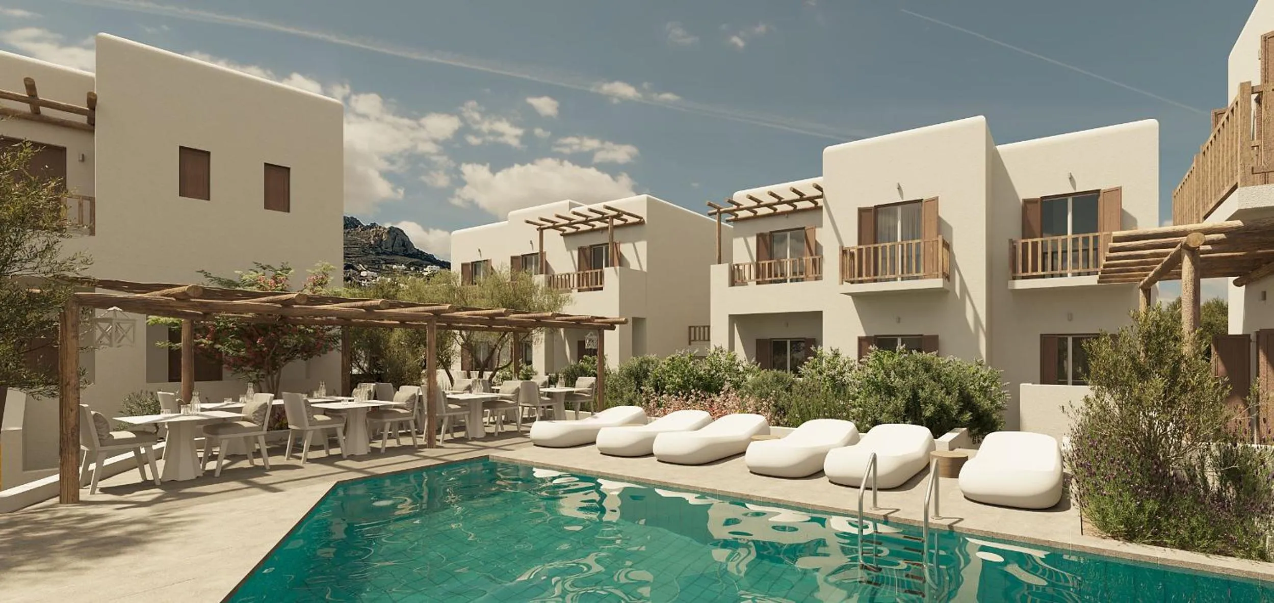 Swimming pool in Mykonaki Hotel