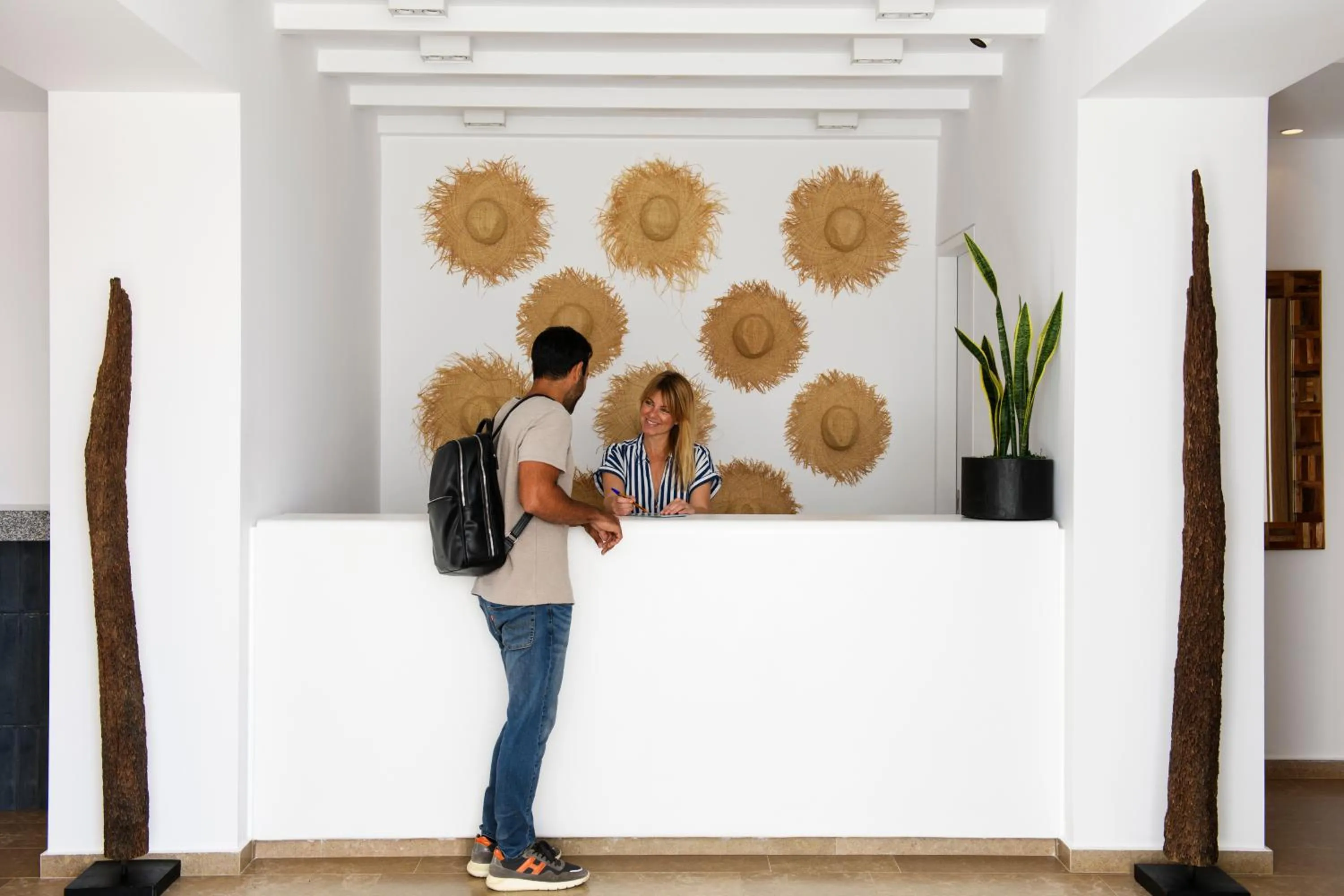 Lobby or reception in Mykonaki Hotel