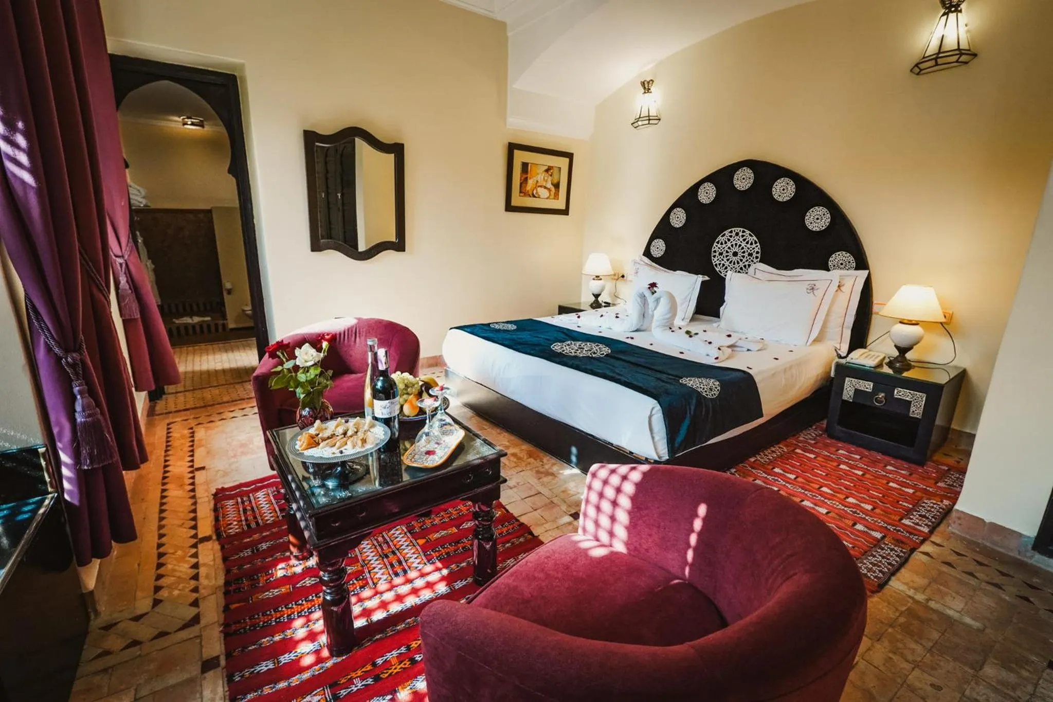 Seating area, Bed in Les Borjs De La Kasbah