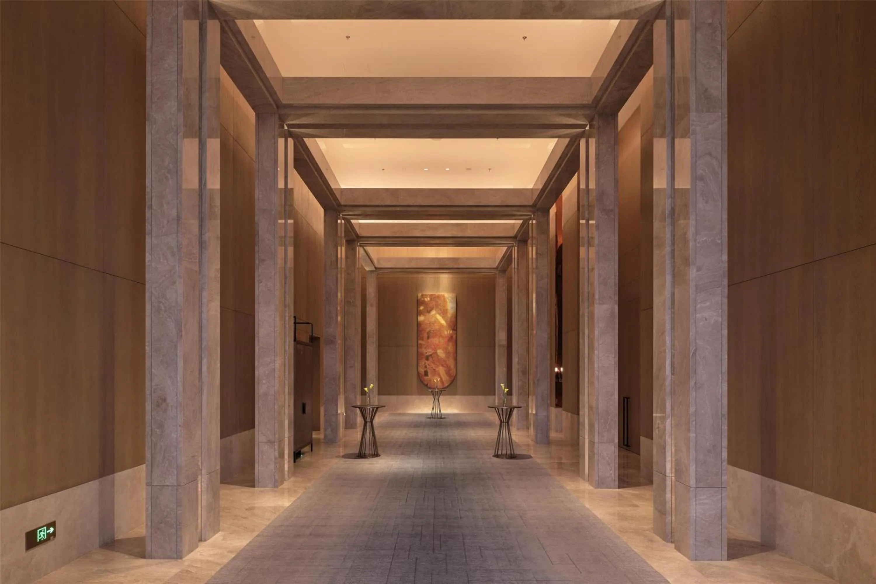 Meeting/conference room in Conrad Shenzhen, the first art museum hotel in Greater Bay Area with the stunning bay and sunset view in the hotel terrace