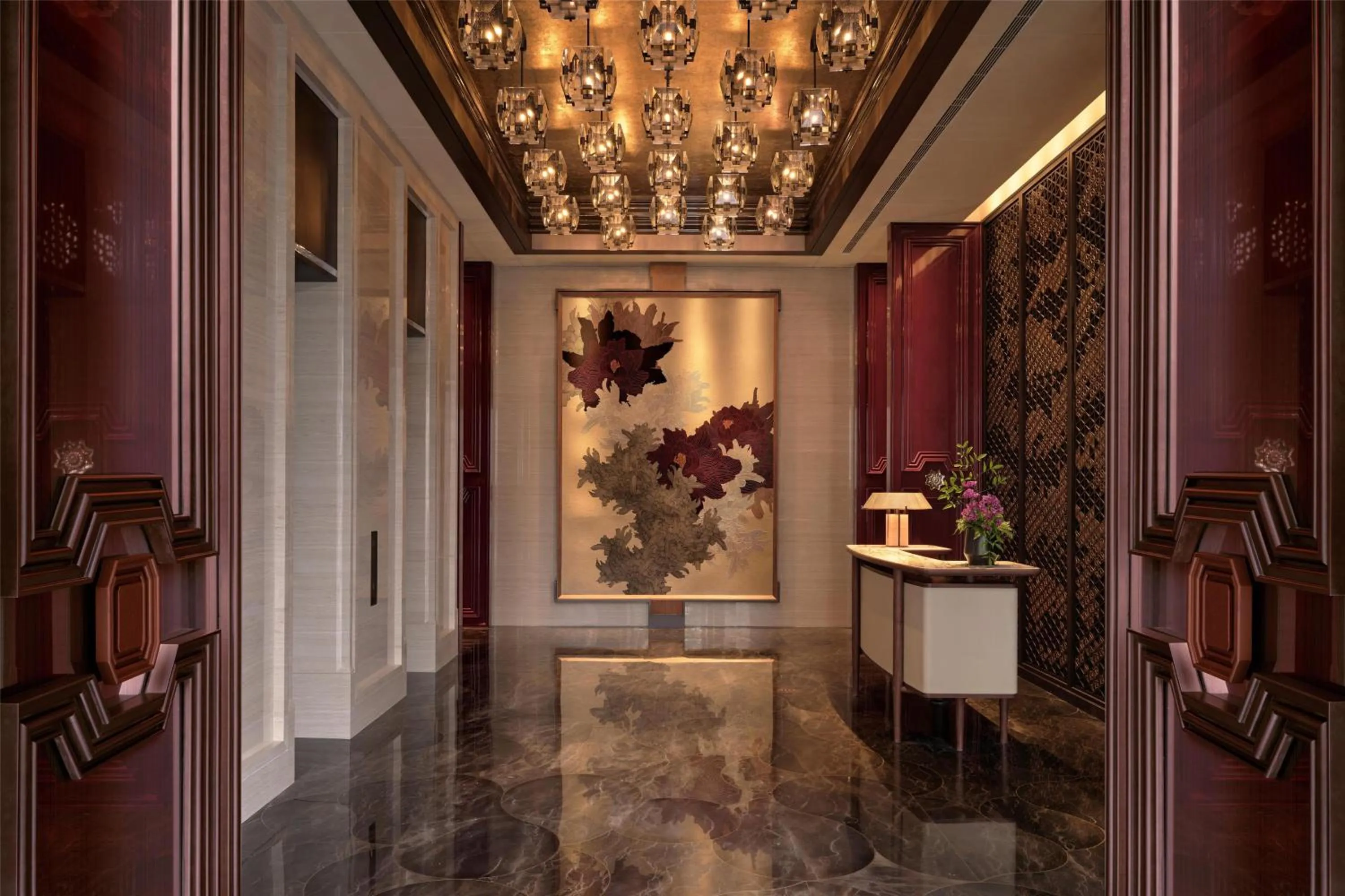 Restaurant/places to eat in Conrad Shenzhen, the first art museum hotel in Greater Bay Area with the stunning bay and sunset view in the hotel terrace