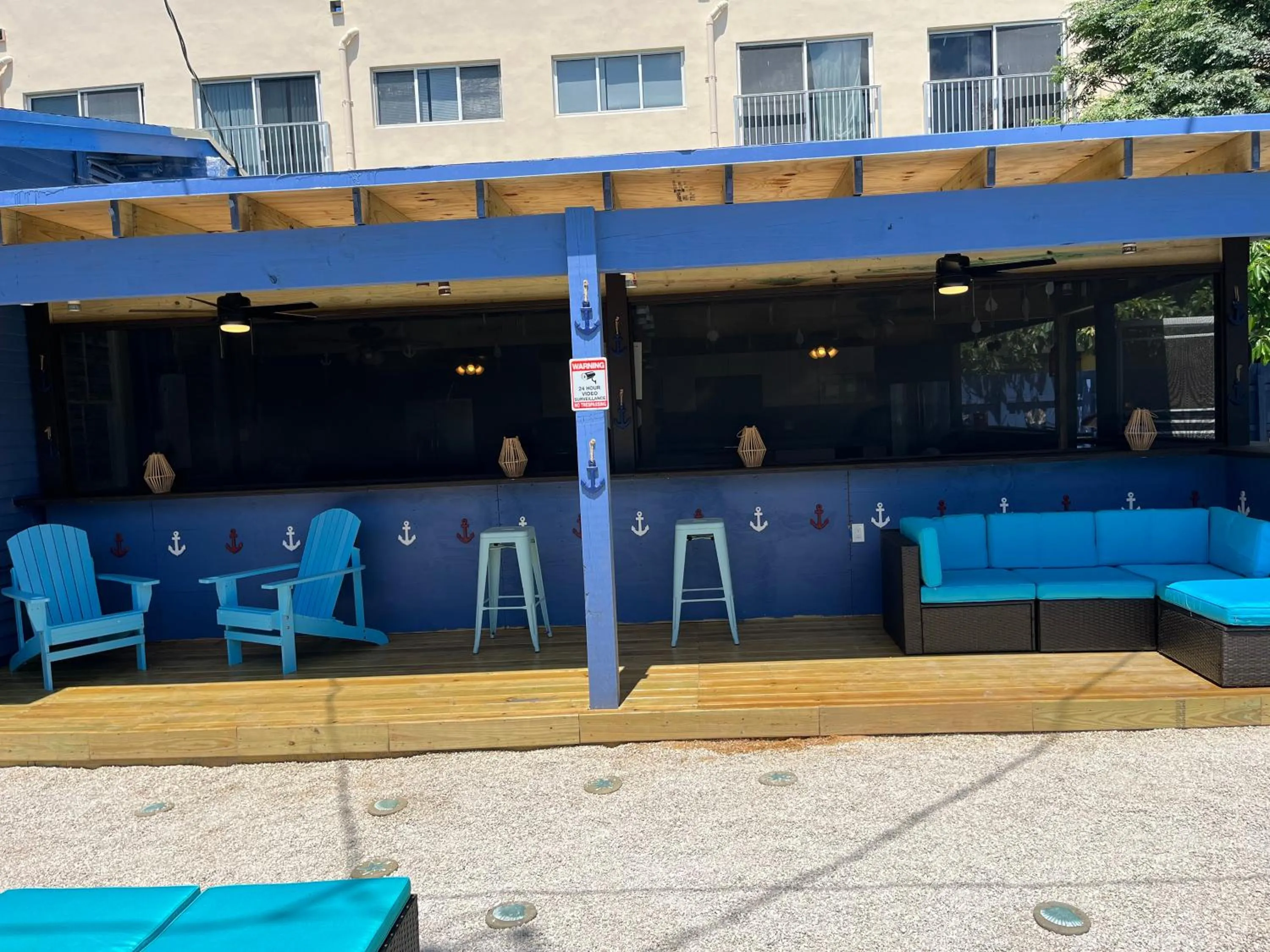 Seating area in Blue Little Havana