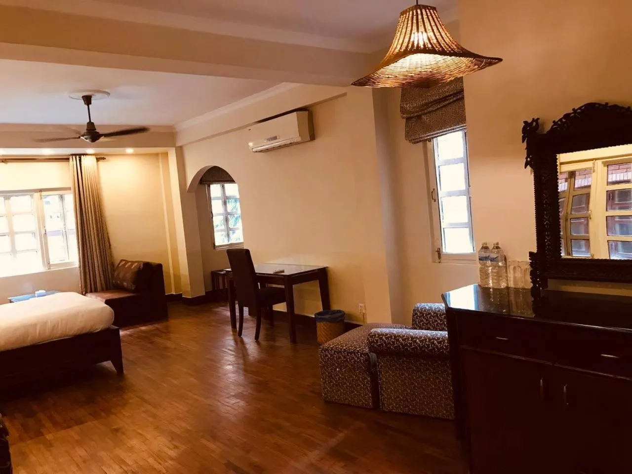 Bedroom, Bed in Courtyard Pujan Hotel Kathmandu - Thamel