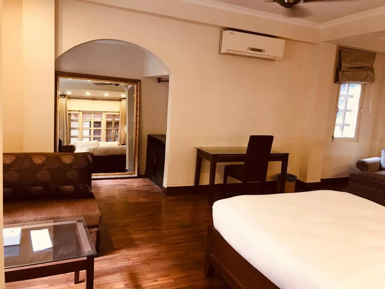 Bedroom, Bed in Courtyard Pujan Hotel Kathmandu - Thamel