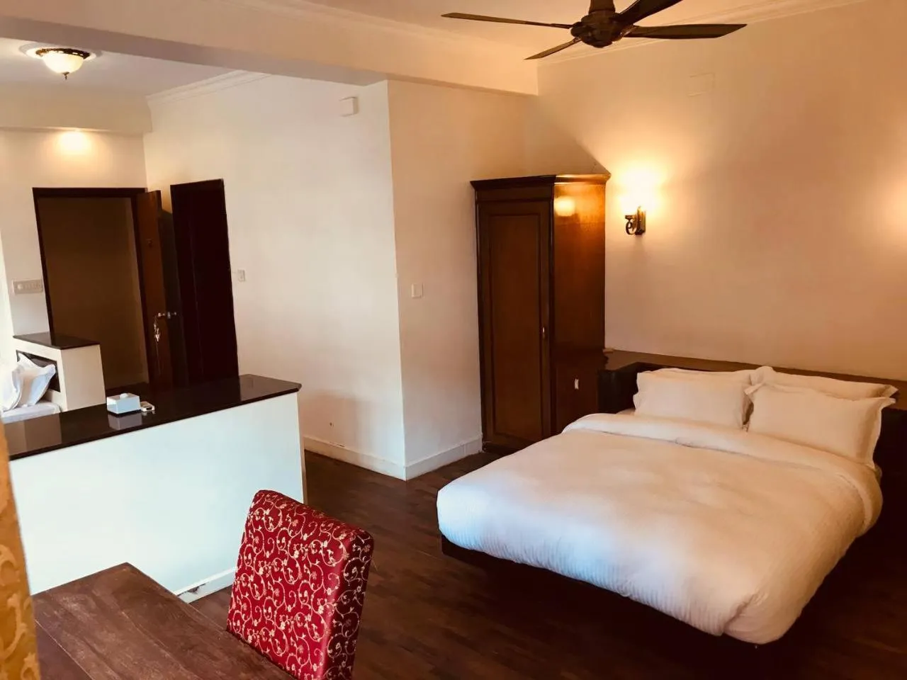 Bedroom, Bed in Courtyard Pujan Hotel Kathmandu - Thamel