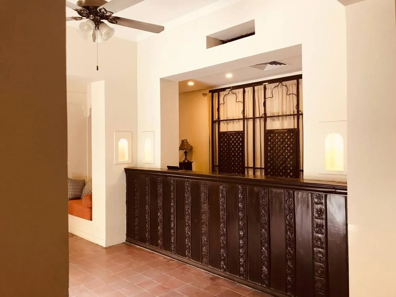 Lobby or reception in Courtyard Pujan Hotel Kathmandu - Thamel