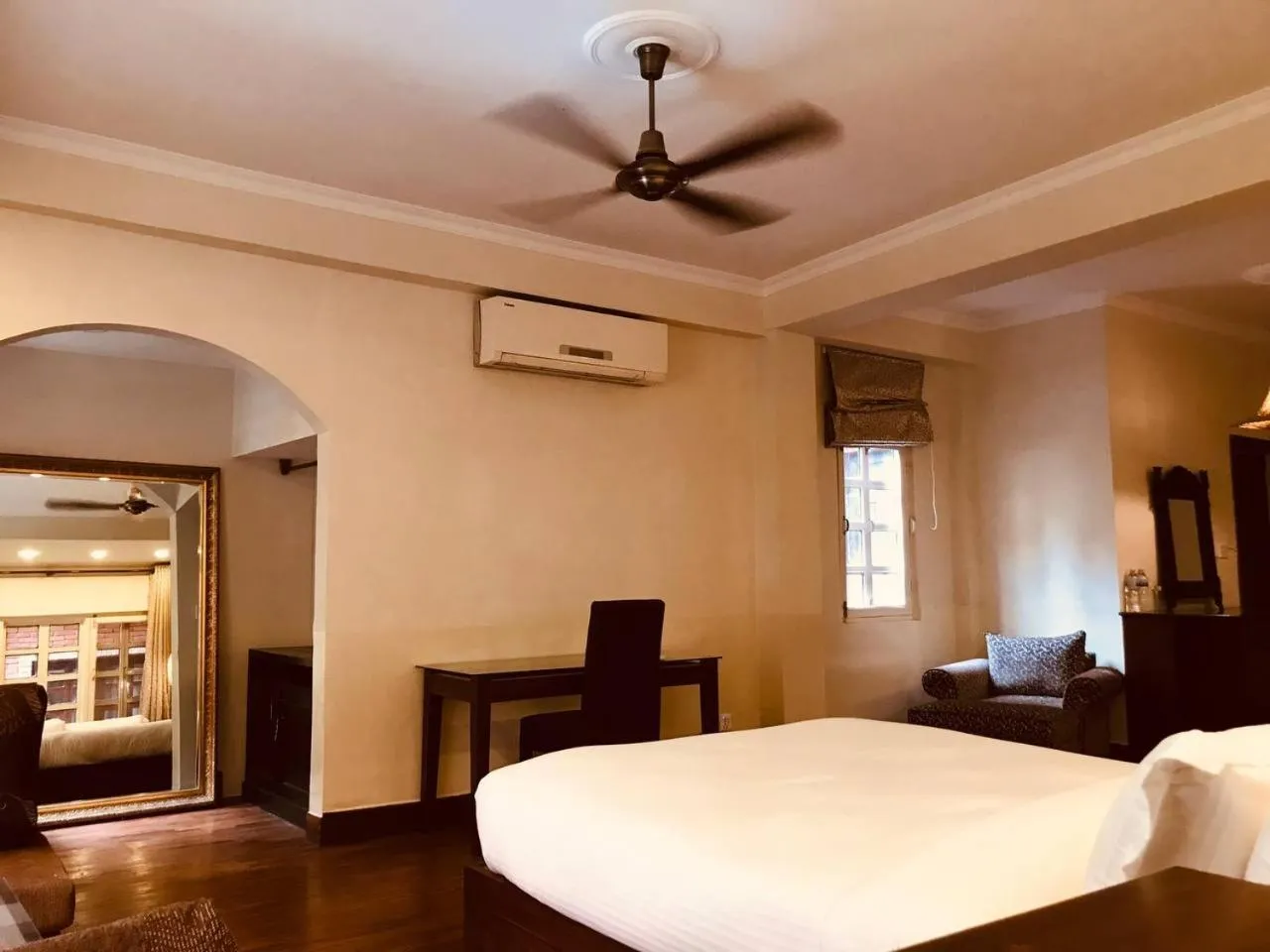 Bedroom, Bed in Courtyard Pujan Hotel Kathmandu - Thamel