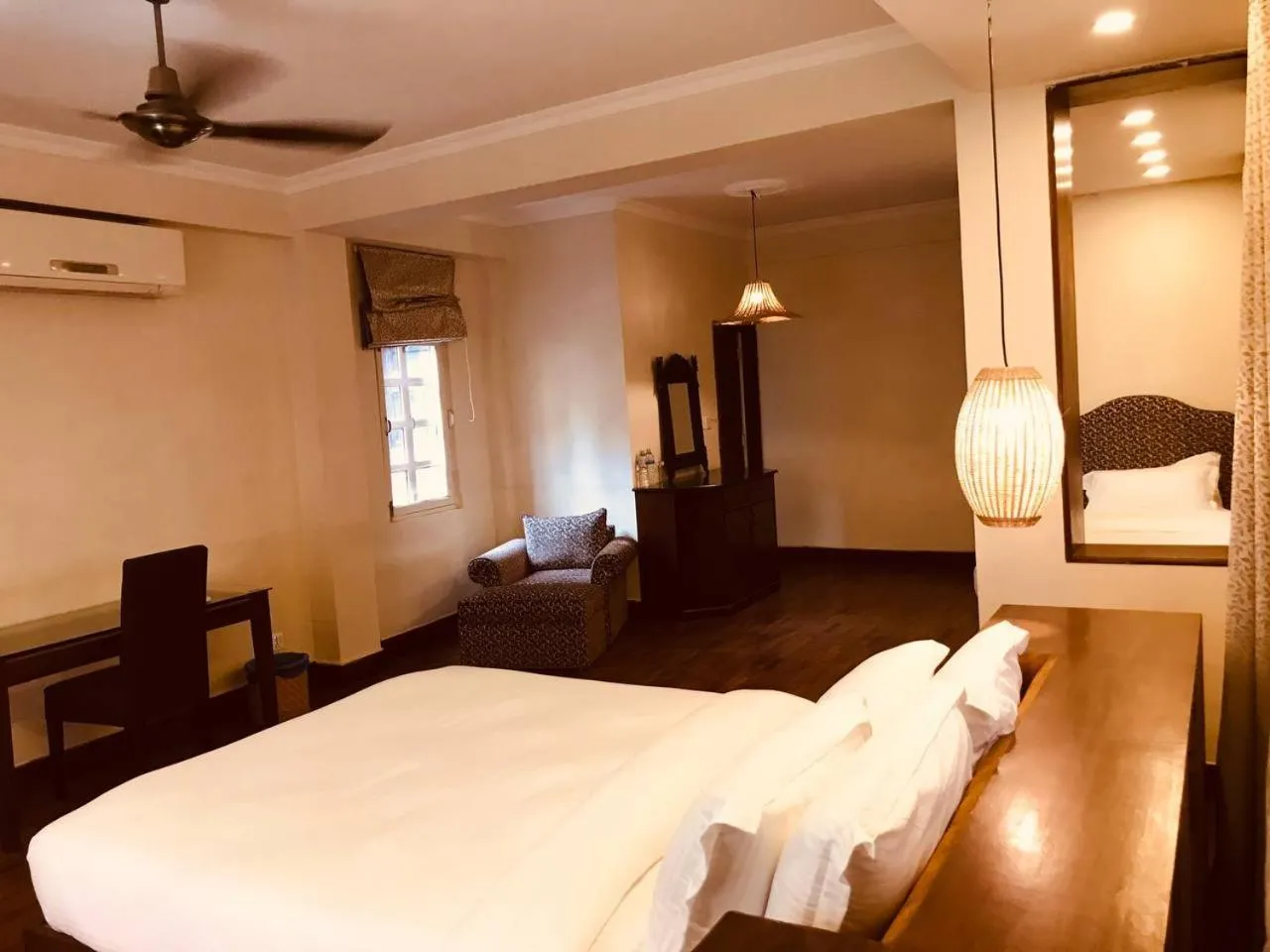 Bedroom, Bed in Courtyard Pujan Hotel Kathmandu - Thamel