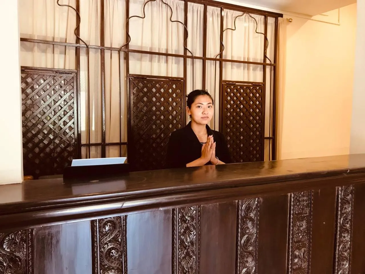 Lobby or reception in Courtyard Pujan Hotel Kathmandu - Thamel