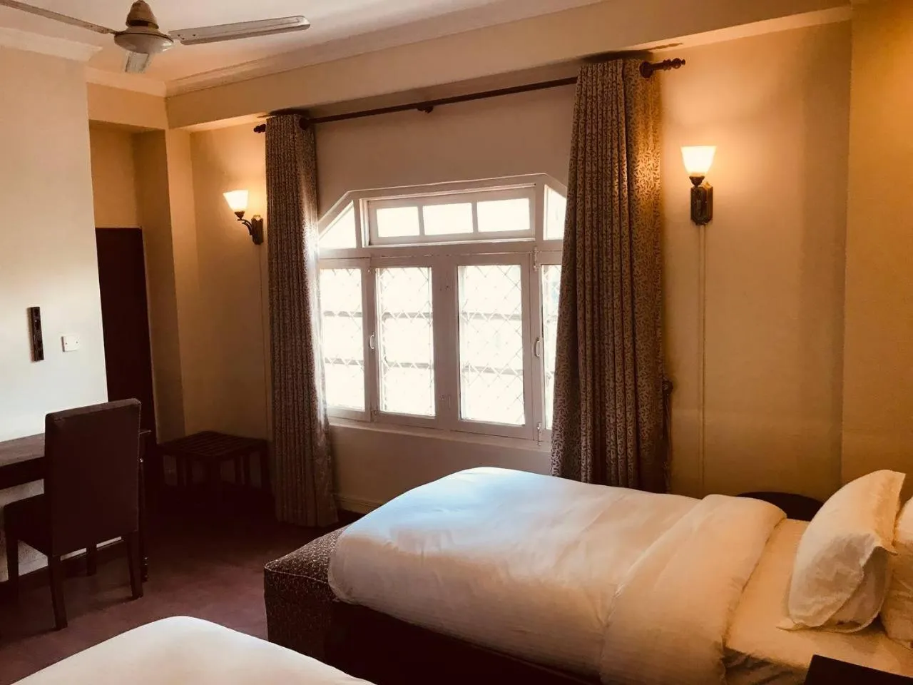 Bedroom, Bed in Courtyard Pujan Hotel Kathmandu - Thamel