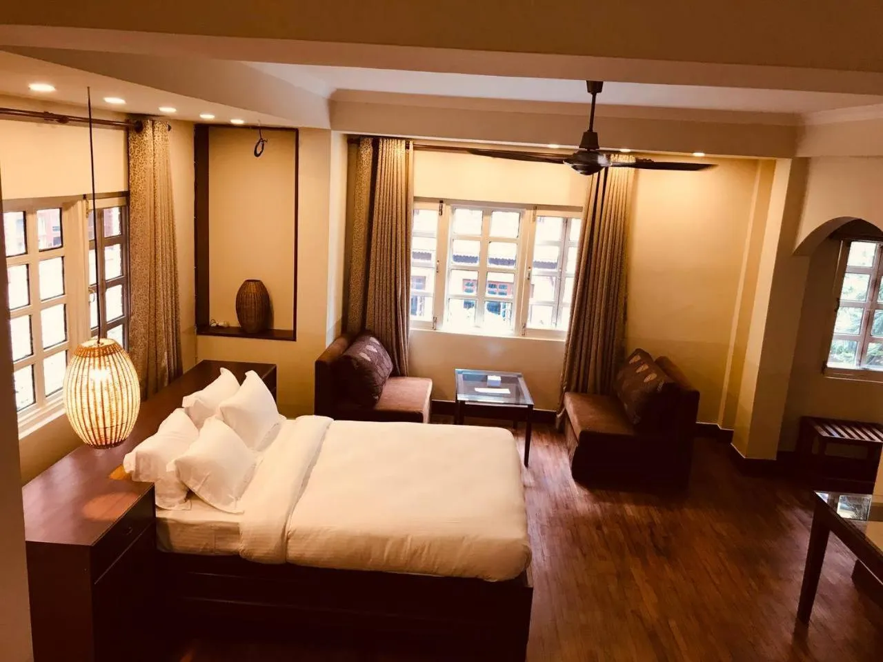 Bedroom, Bed in Courtyard Pujan Hotel Kathmandu - Thamel