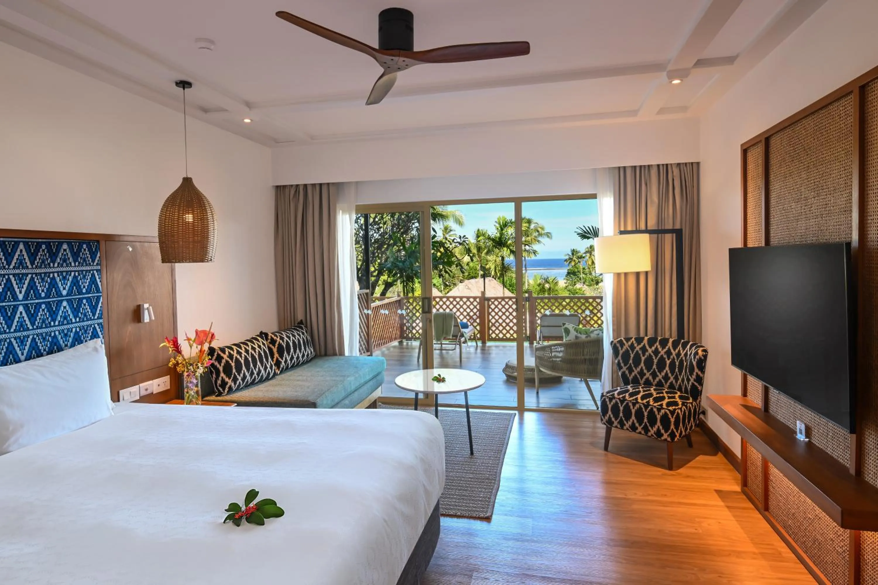 Bed in Outrigger Fiji Beach Resort