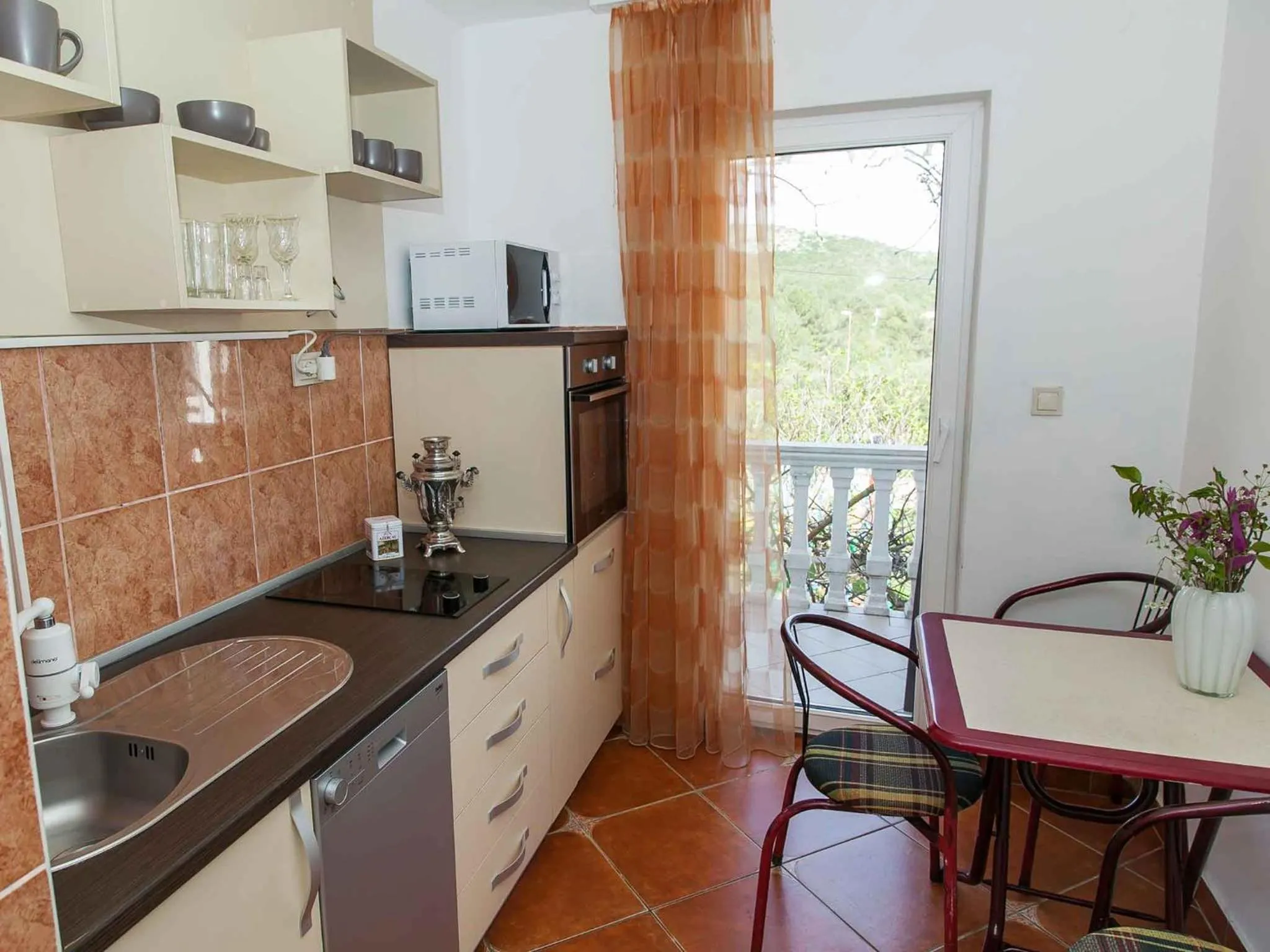 Kitchen or kitchenette in Maki Apartments - Plavi Horizonti Beach
