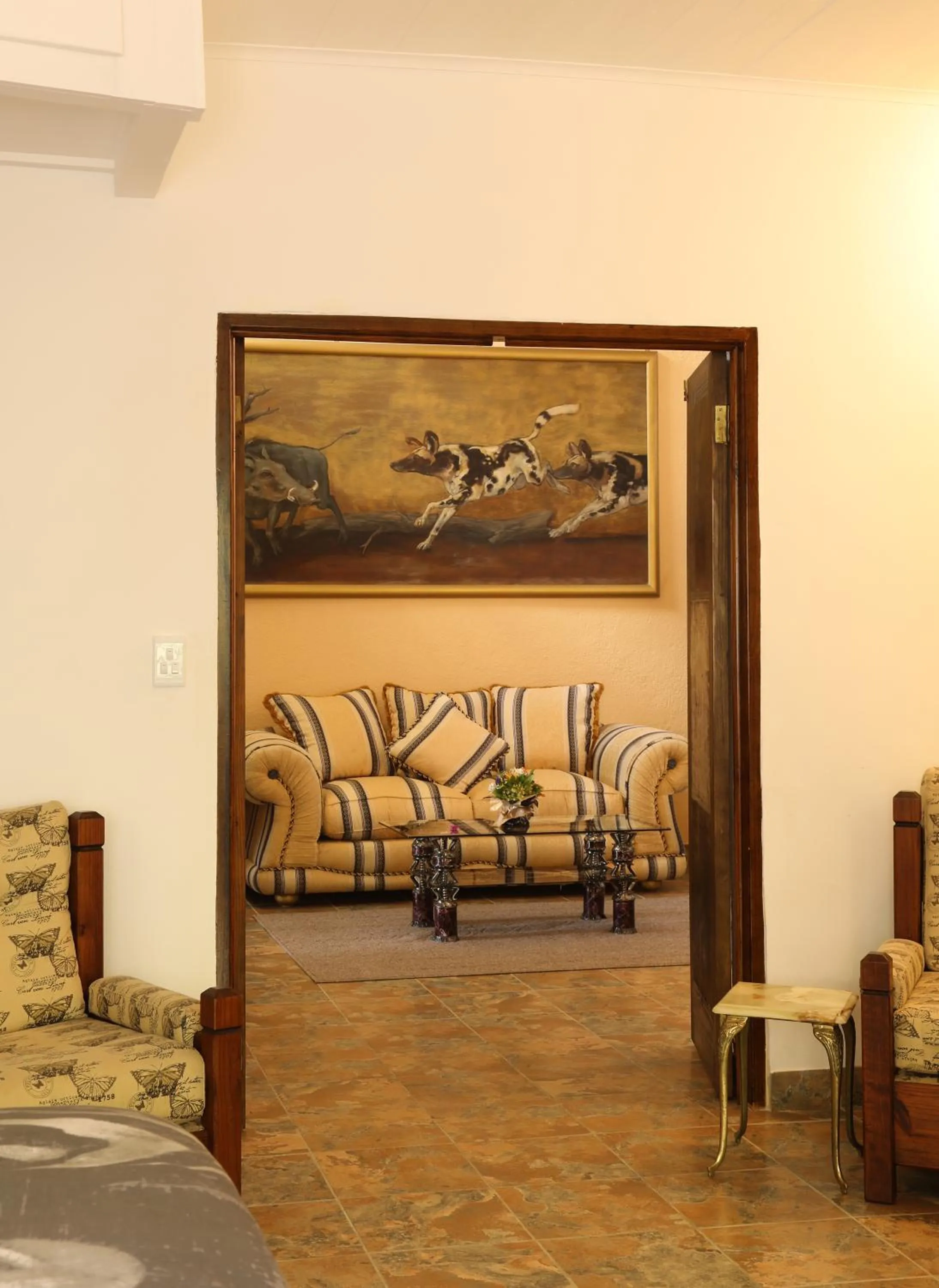 Seating area, Bed in Villa Ticino Guest House