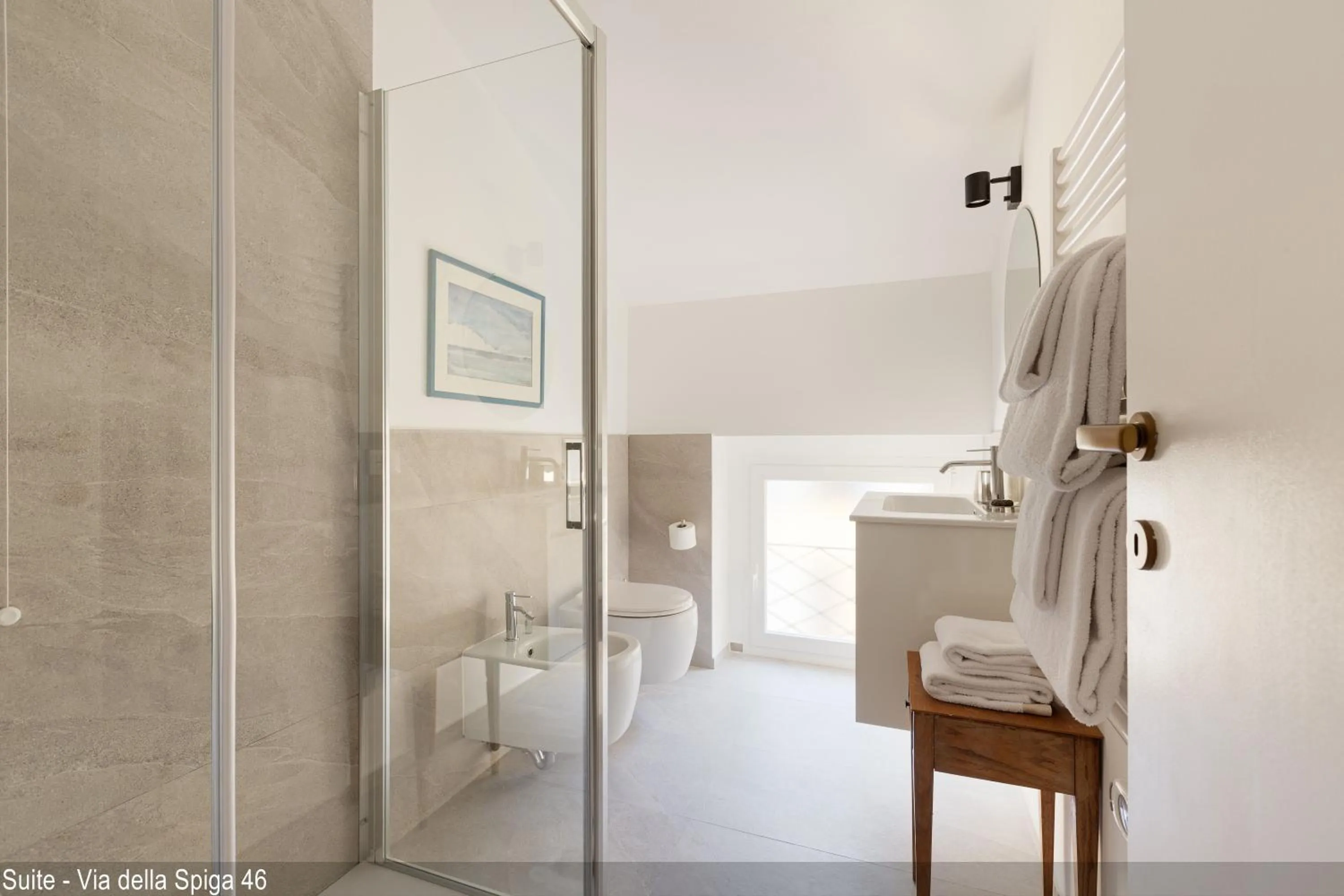 Shower in Brera Apartments in Via della Spiga