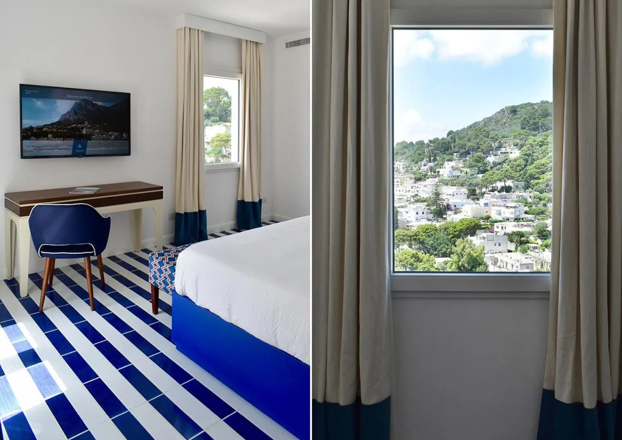 Bedroom, Bed in Villa Lia Hotel Capri