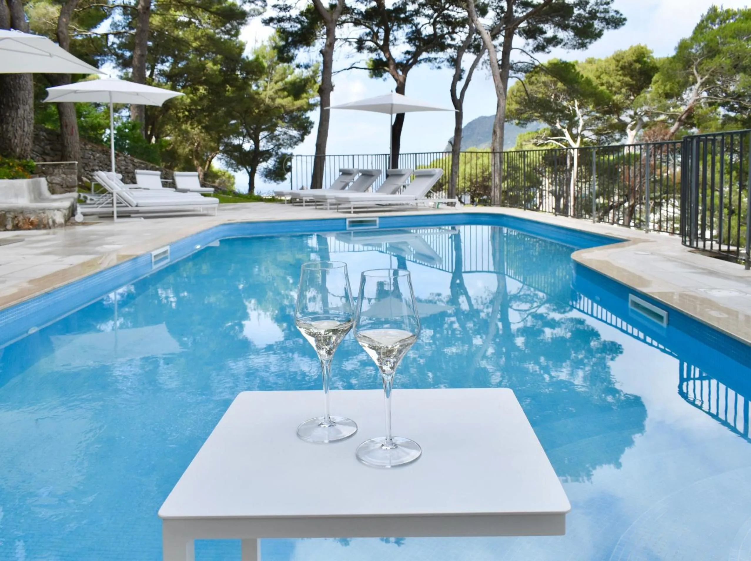 Pool view in Villa Lia Hotel Capri