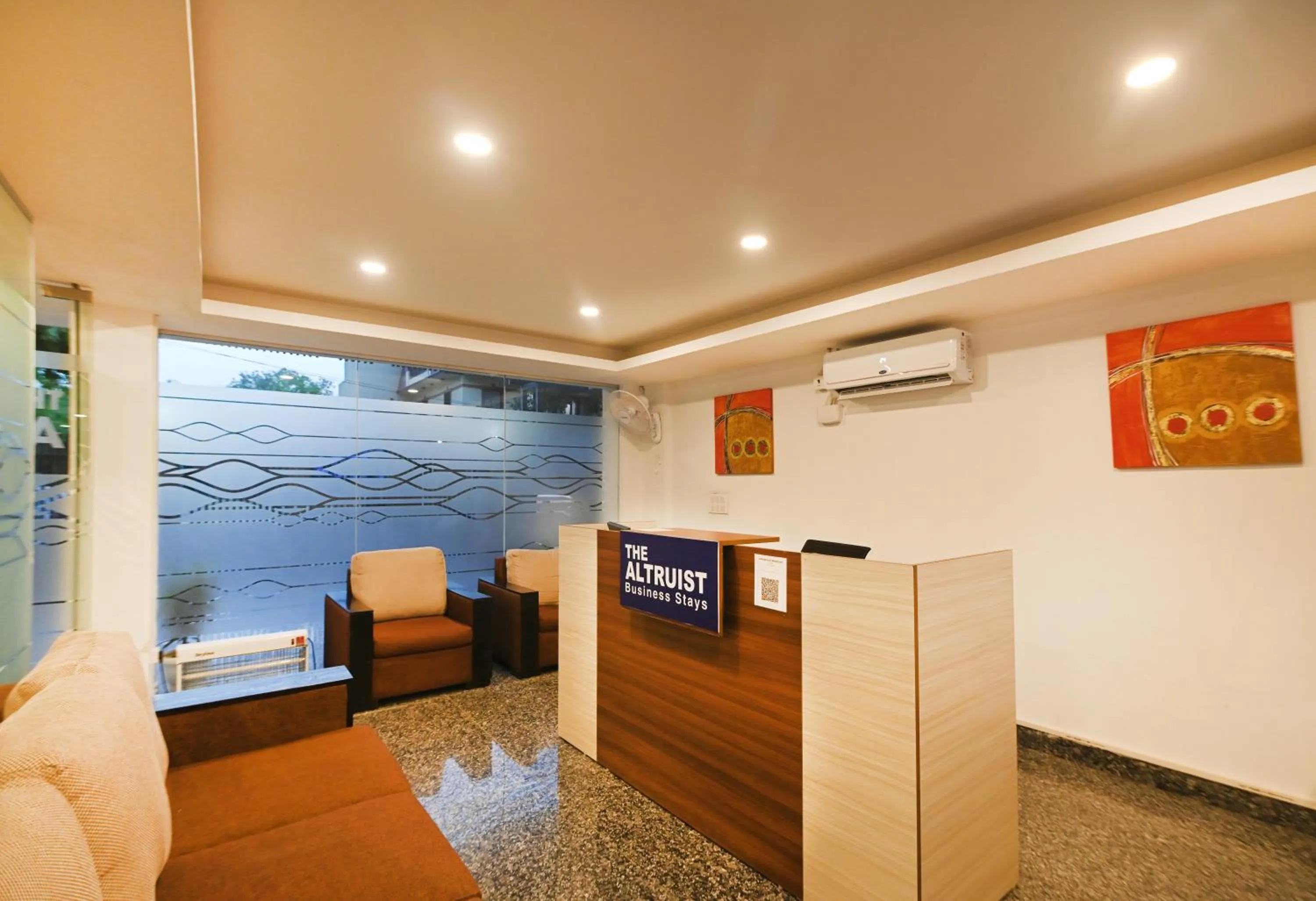 Lobby or reception in The Altruist Business Stays , DLF Phase 3