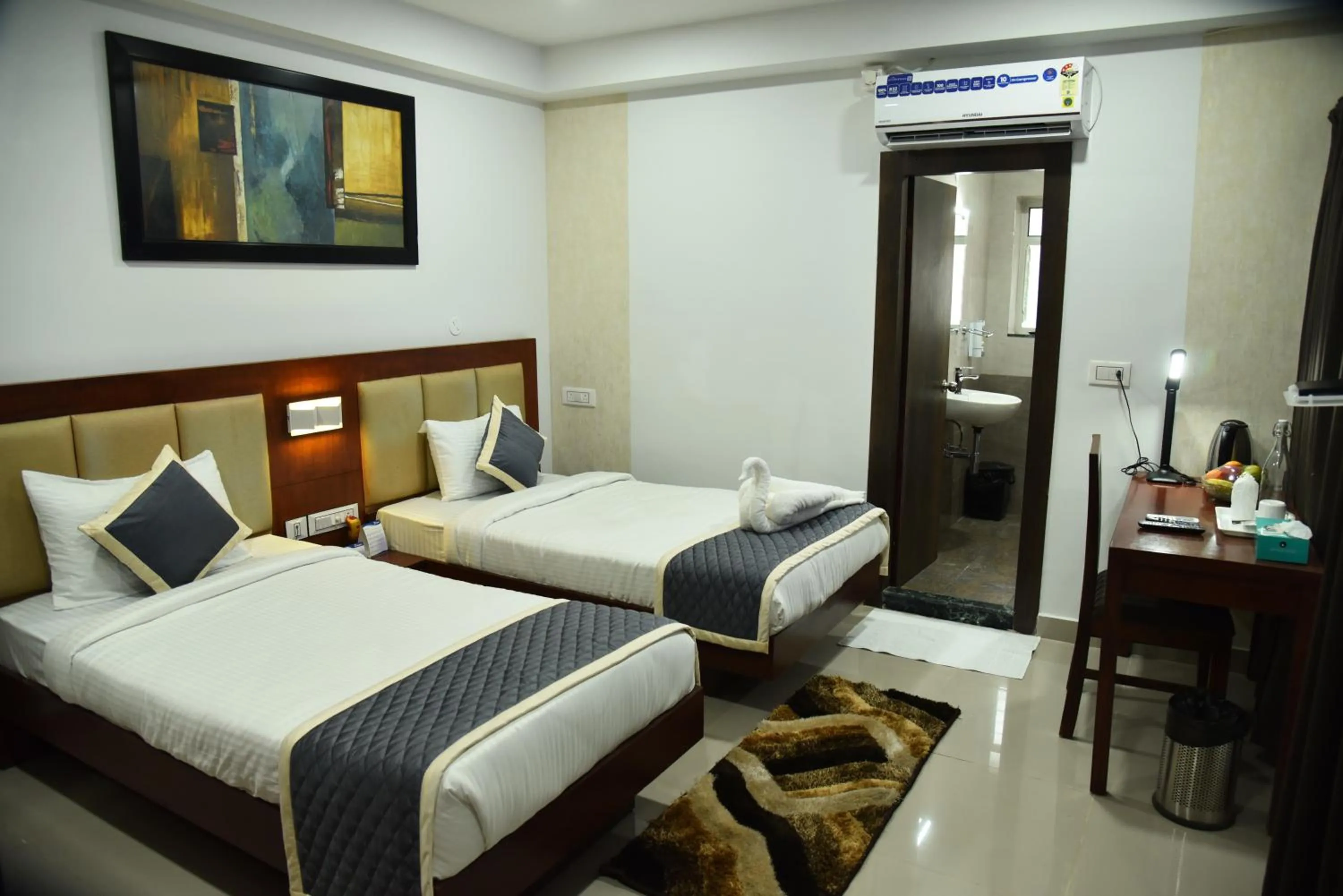 Bedroom, Bed in The Altruist Business Stays- New Town, Kolkata