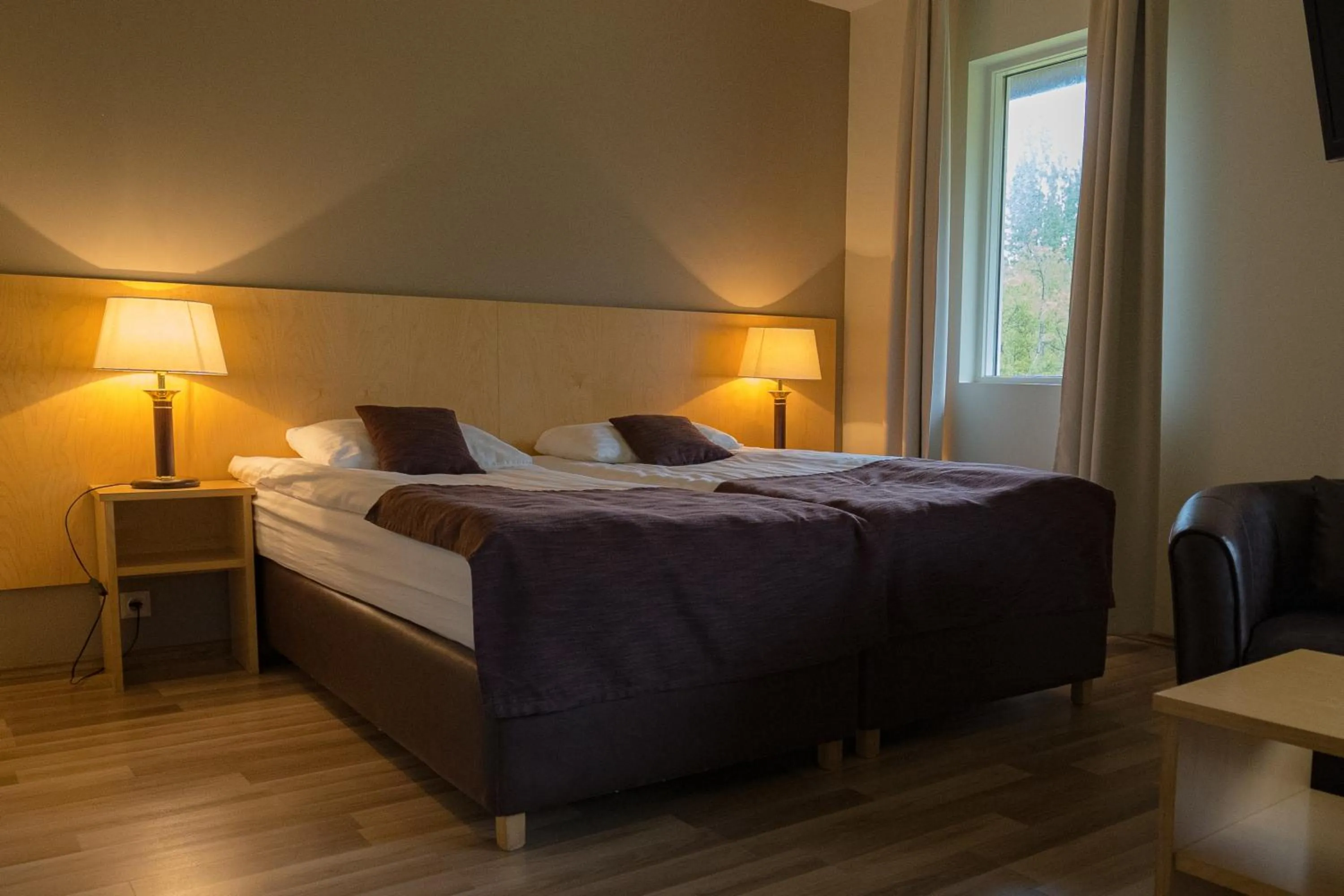 Bed in Hotel Hallormsstadur