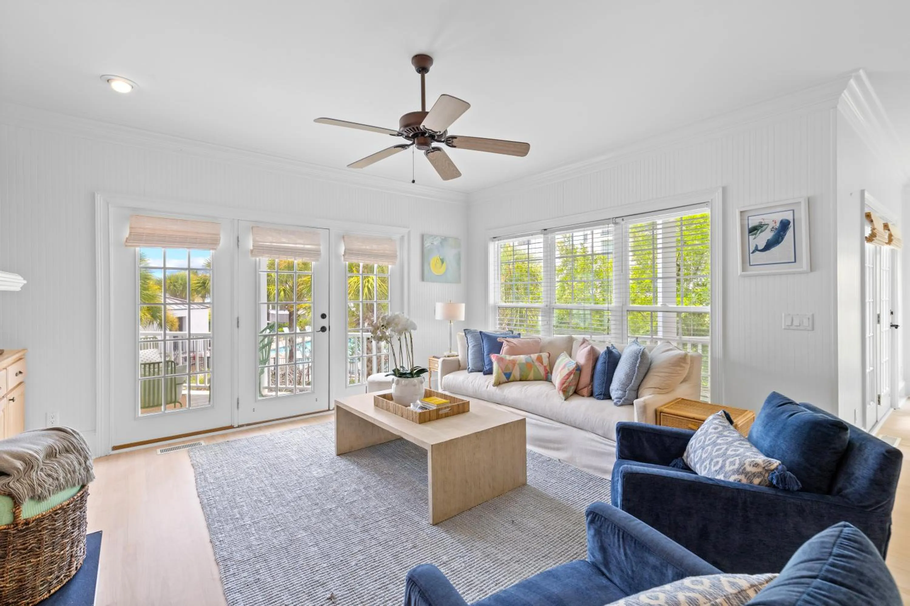 Living room in 3 Summer Dunes - Classic Ocean View Beach House!
