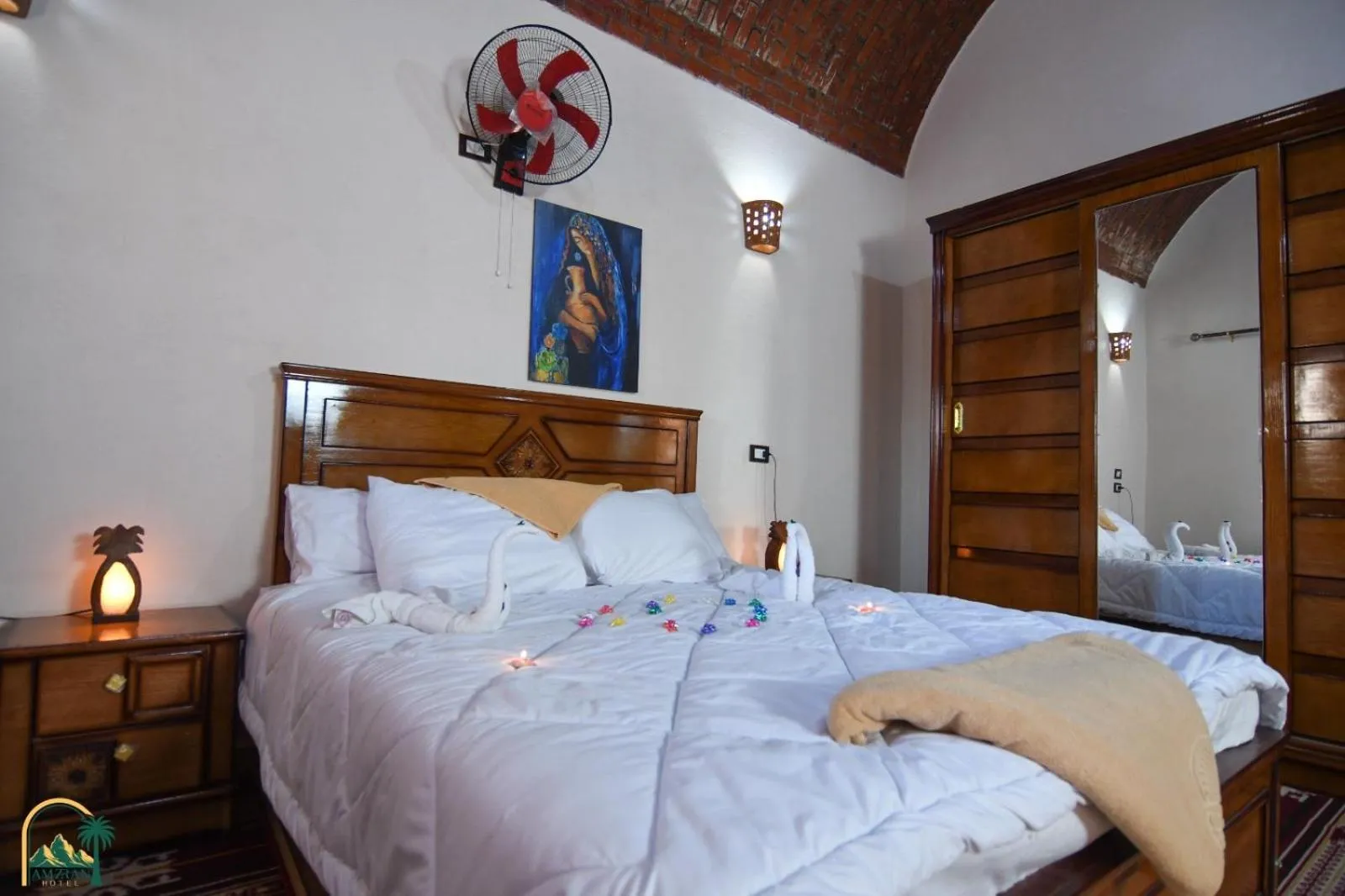 Bed in amzran hotel siwa