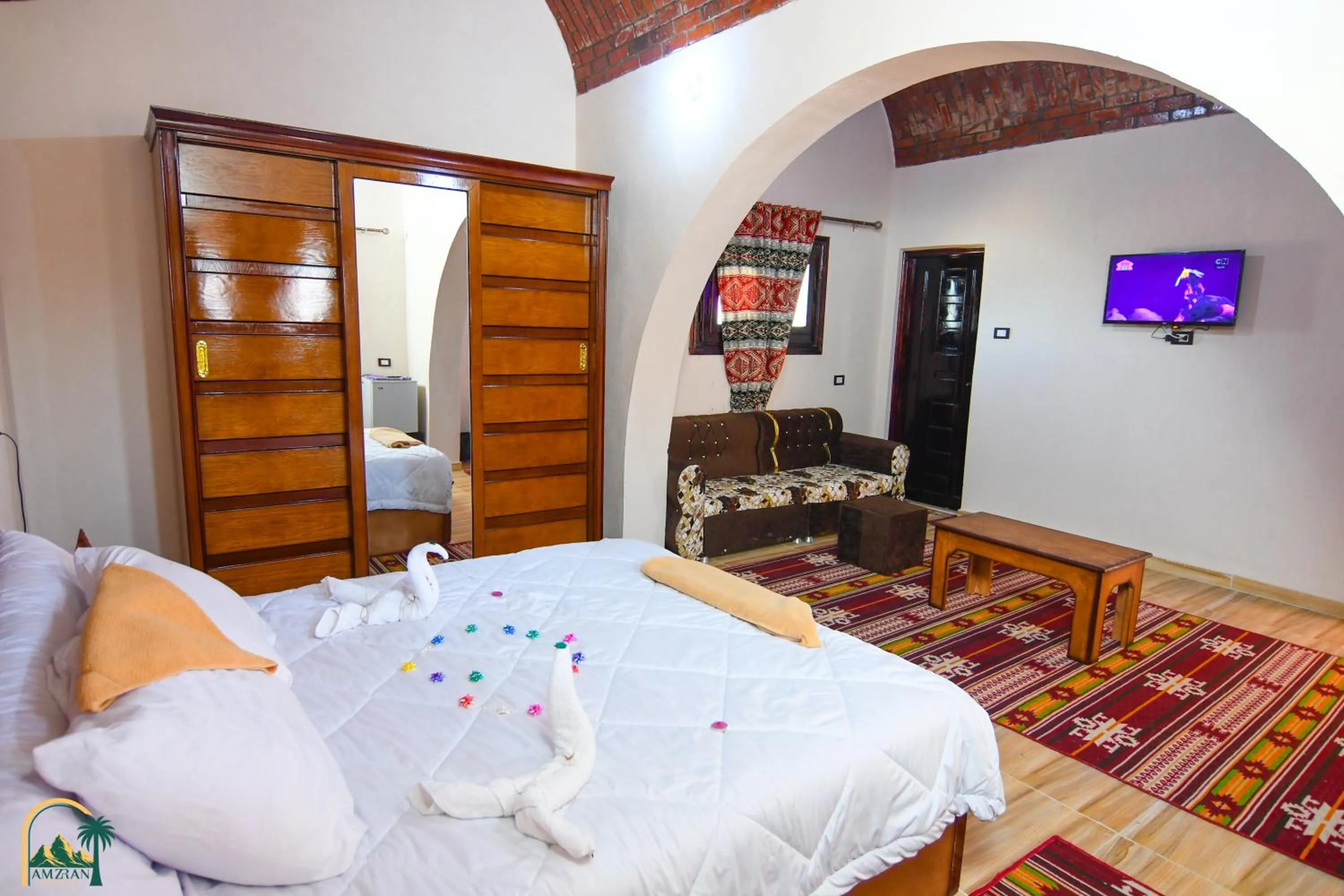 Bedroom, Bed in amzran hotel siwa