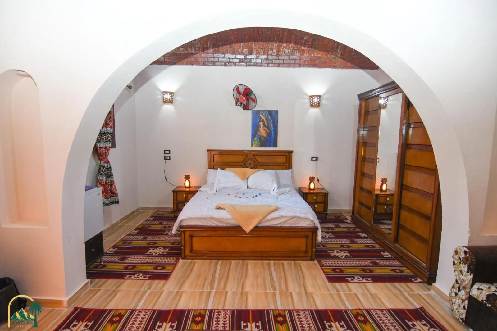 Bed in amzran hotel siwa