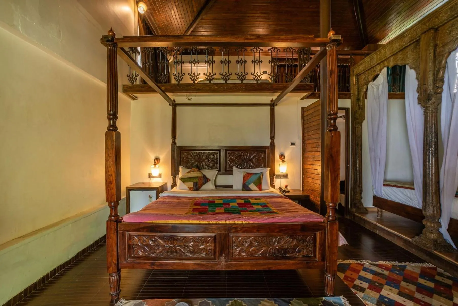 Bed in Malhar Machi Mountain Resorts