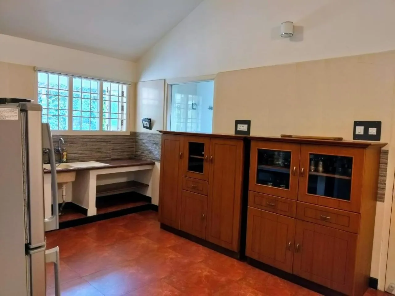 Kitchen or kitchenette, Bed in Yercaud Bungalow Stay