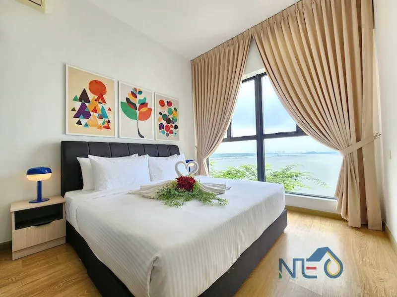 Bed in Country Garden Danga Bay InStyle Sea View Homestay Suite by NEO