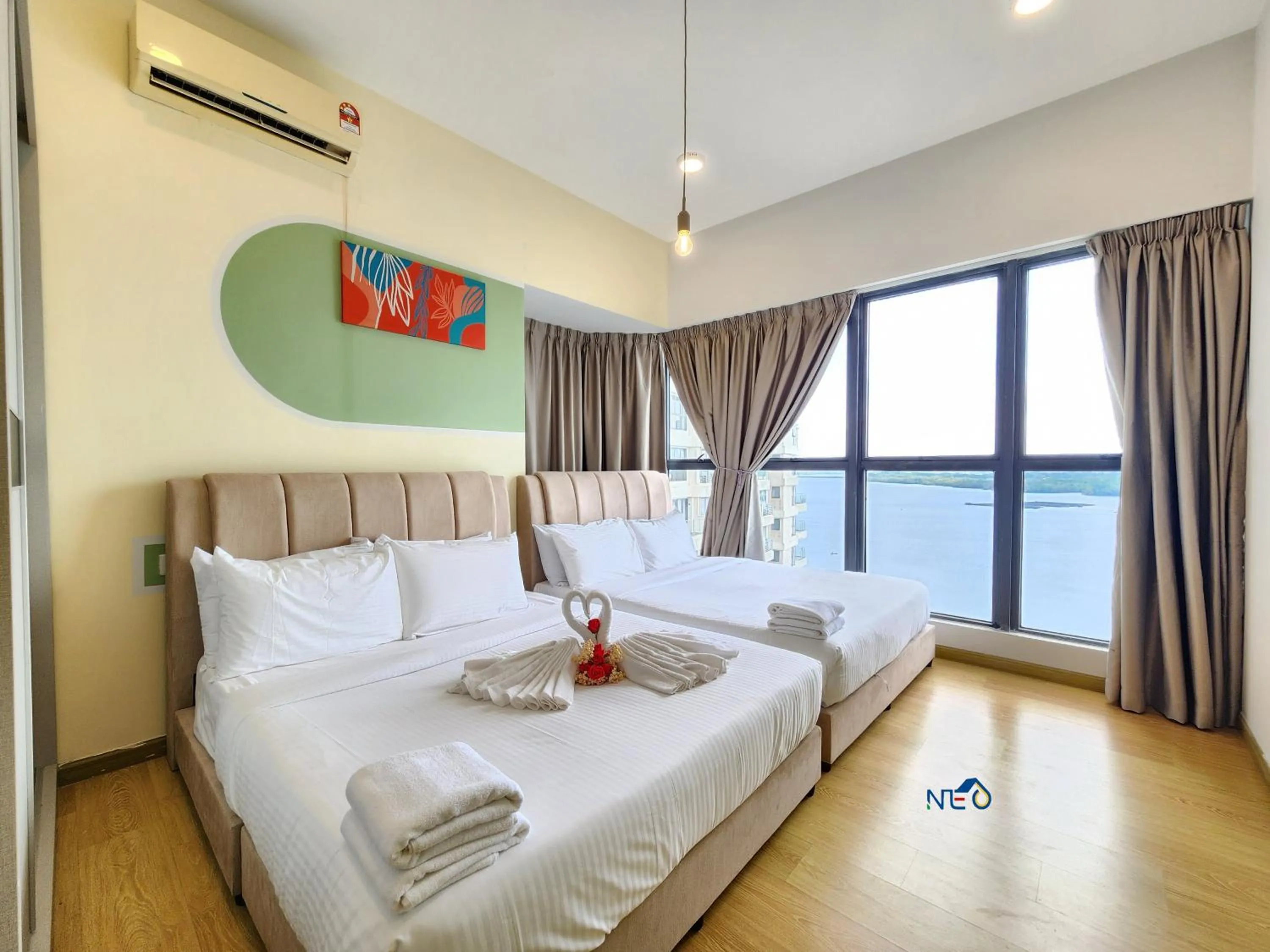 Bed in Country Garden Danga Bay InStyle Sea View Homestay Suite by NEO