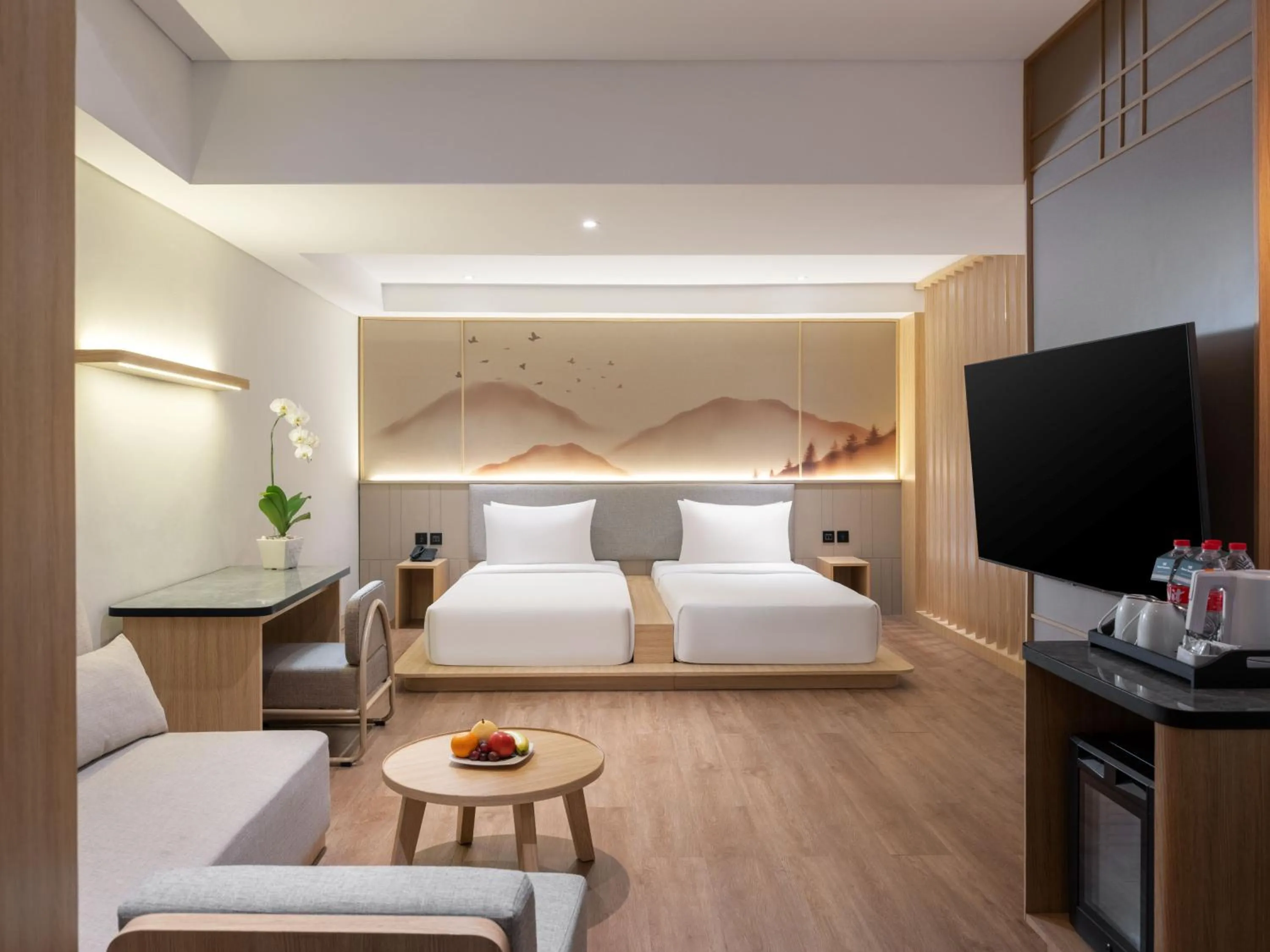 Bedroom, Bed in Hotel Santika PasirKaliki