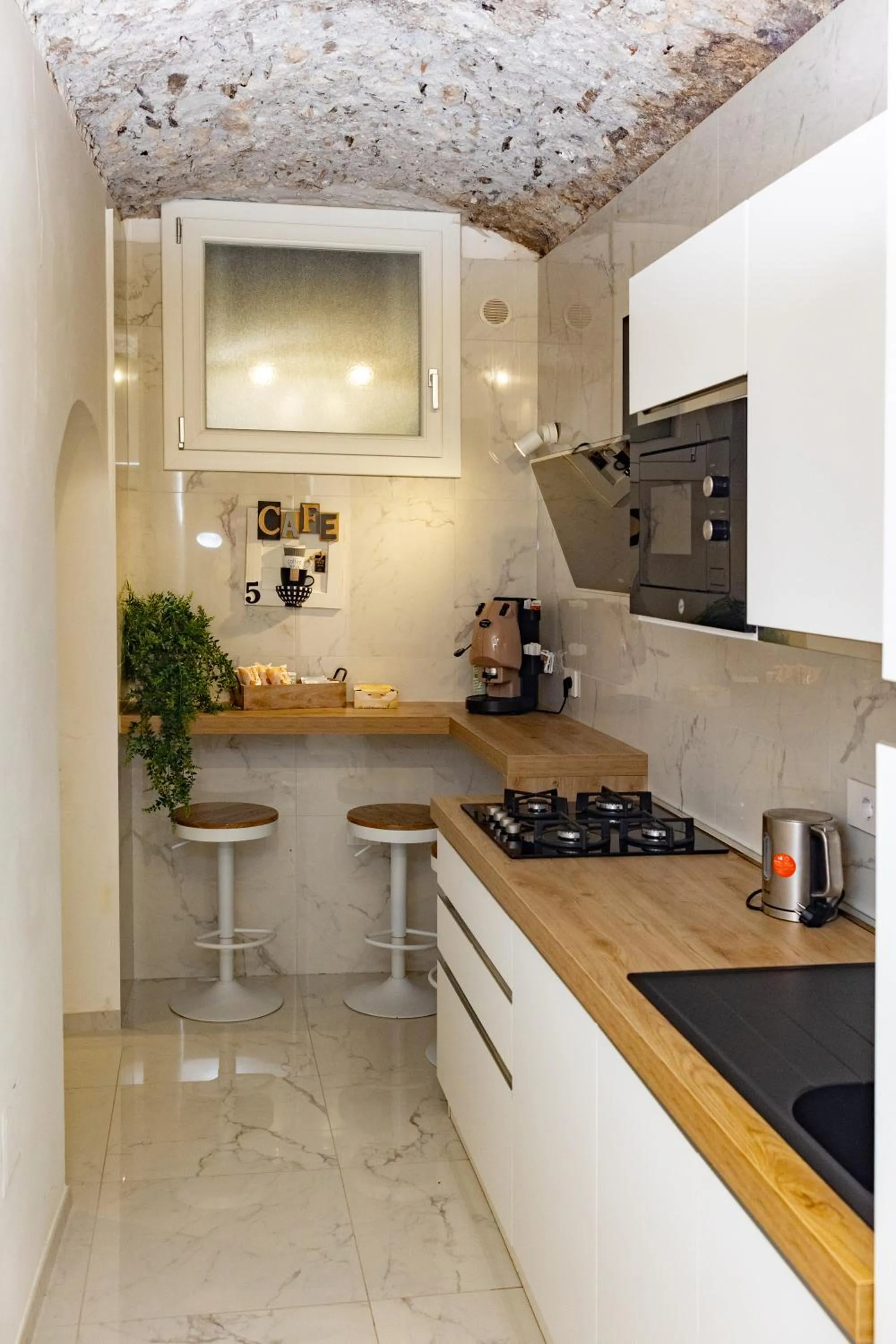 Kitchen or kitchenette in extra luxury apartment salerno center