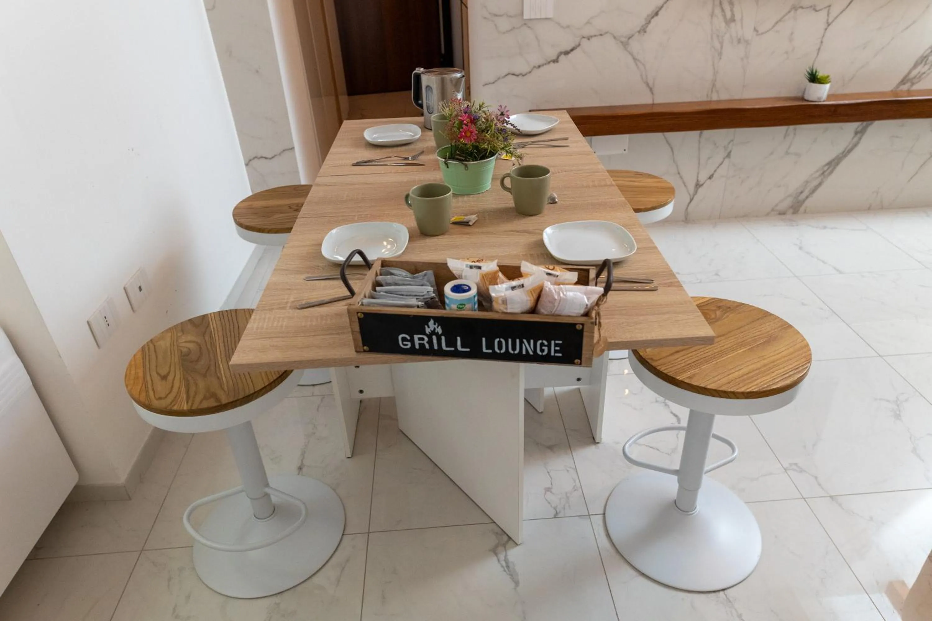 Dining area in extra luxury apartment salerno center