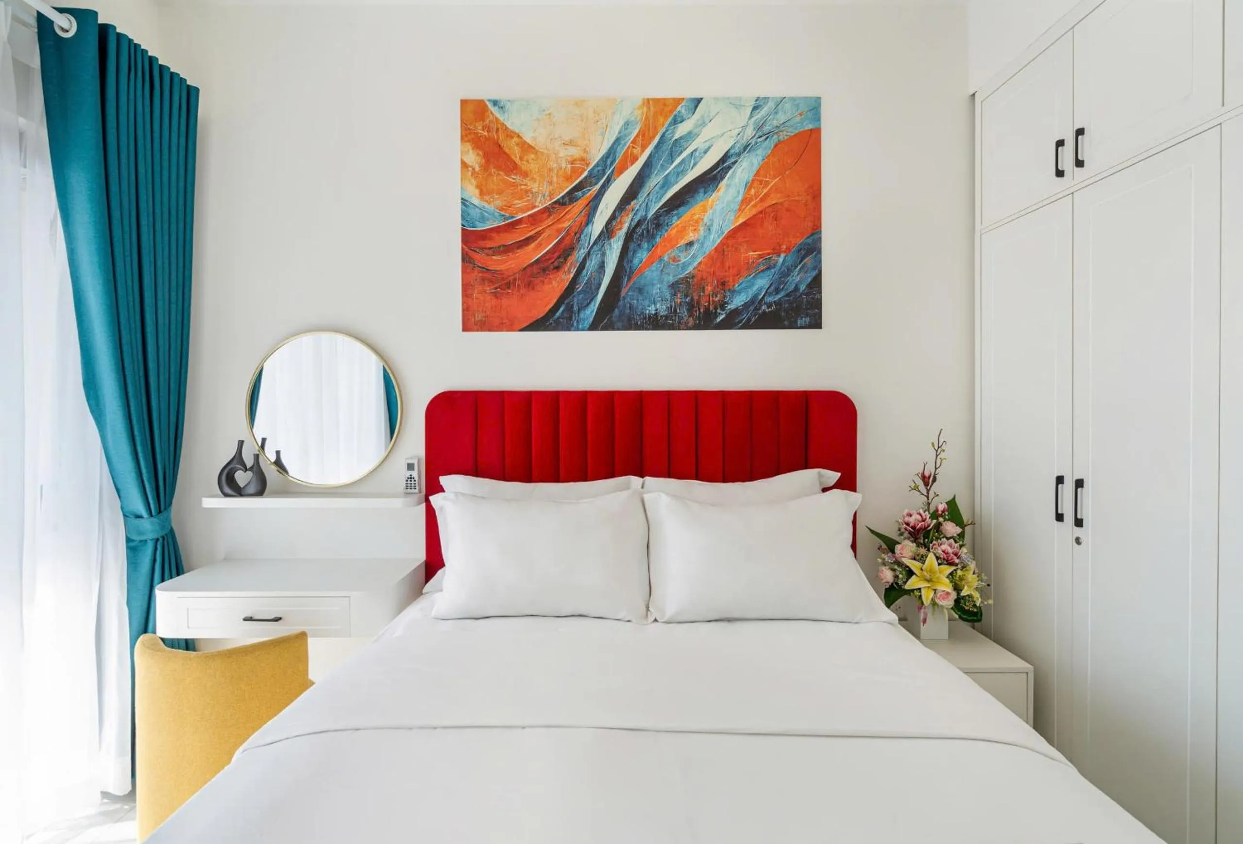 Bed in Otis Soho Saigon Balcony Apartment