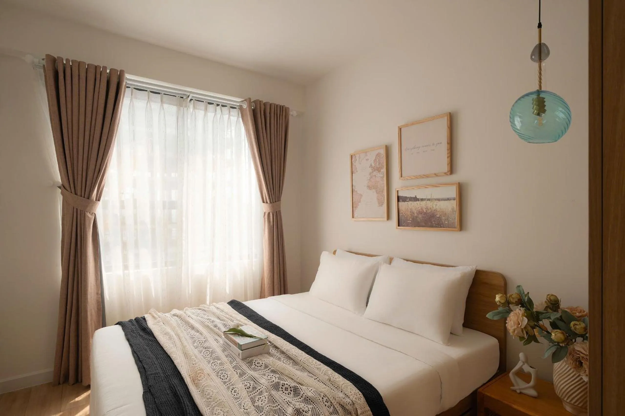 Bed in Otis Soho Saigon Balcony Apartment