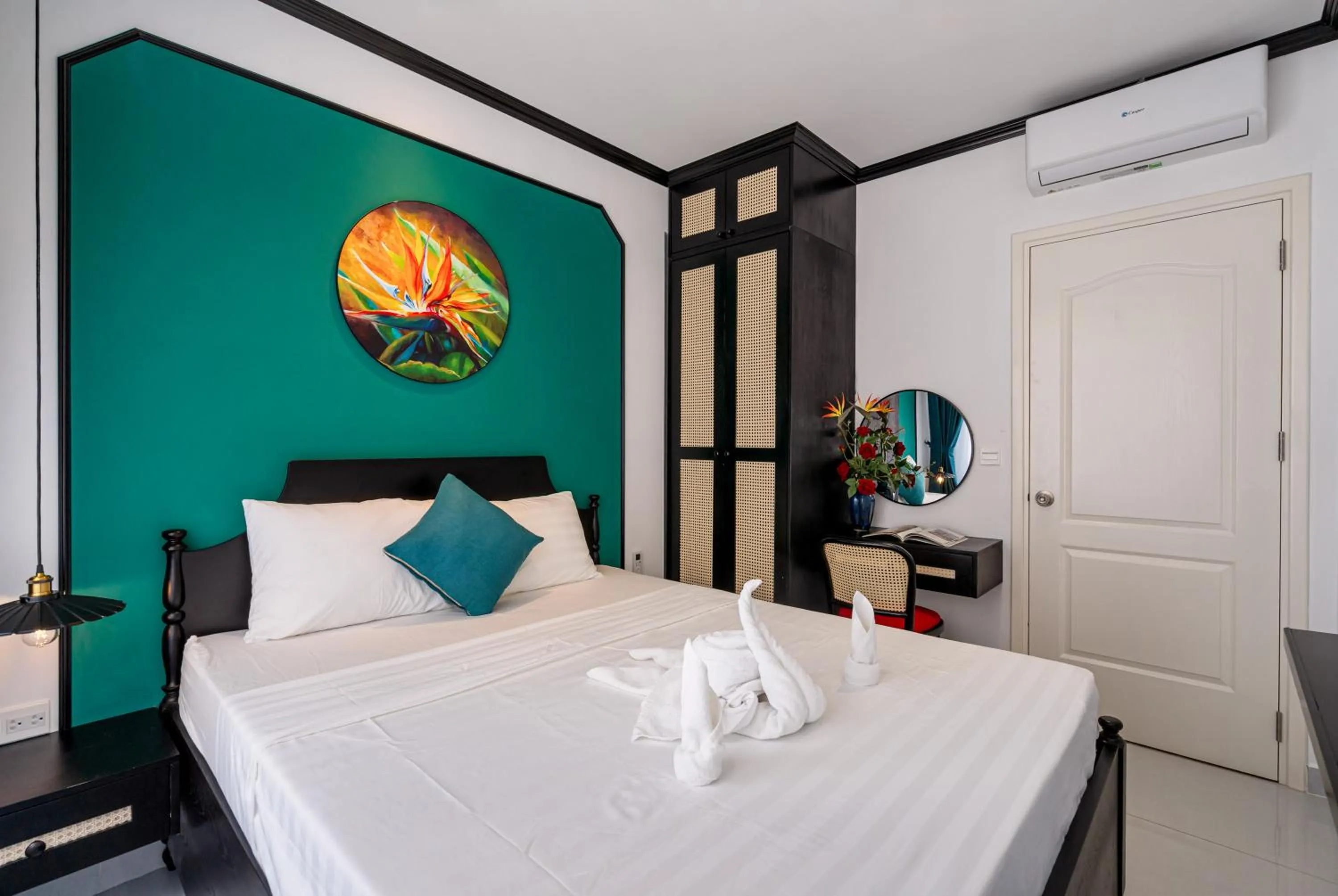 Bed in Otis Soho Saigon Balcony Apartment