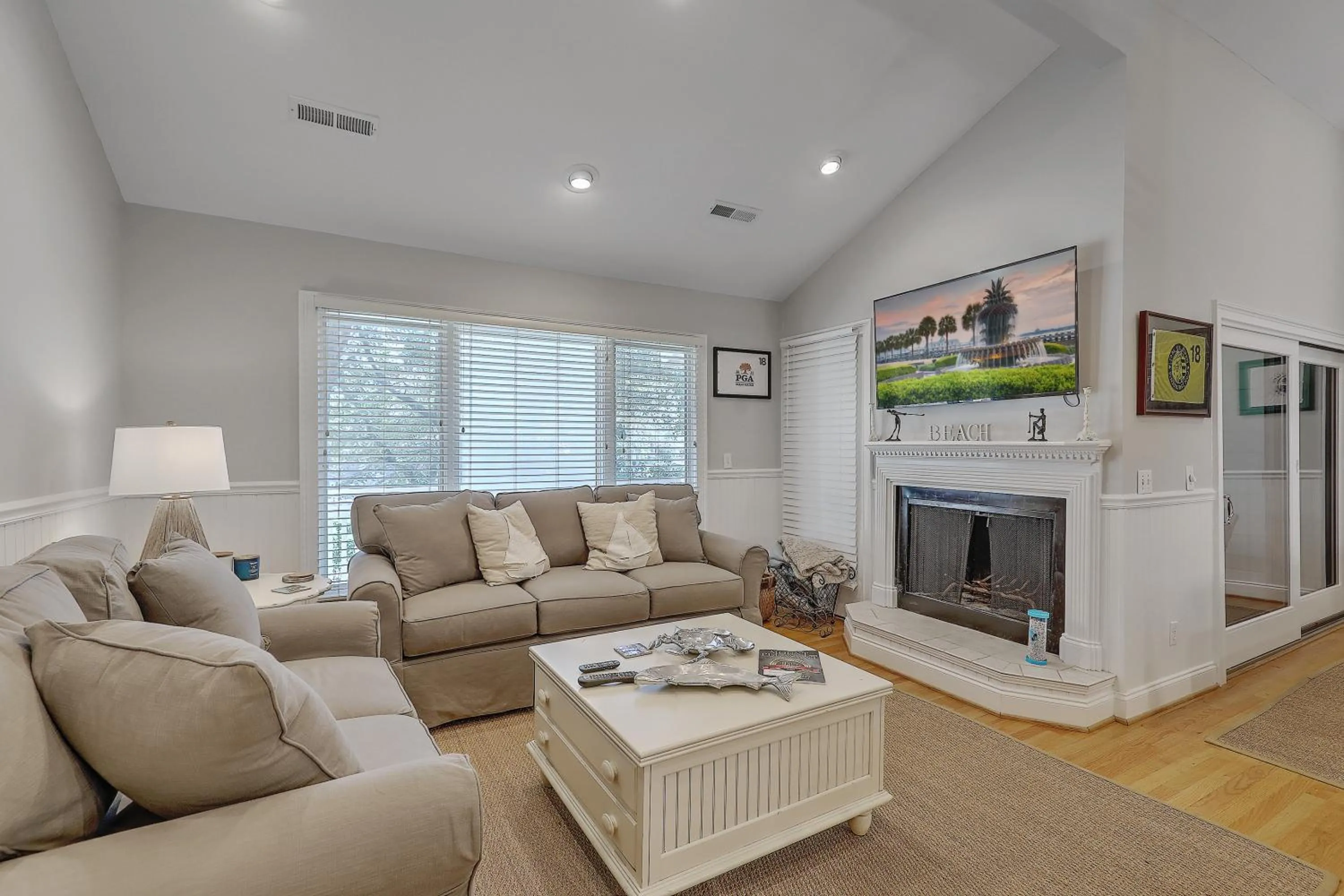 Living room in Fairway Dunes 27 - Screened Porch Golf Course View!