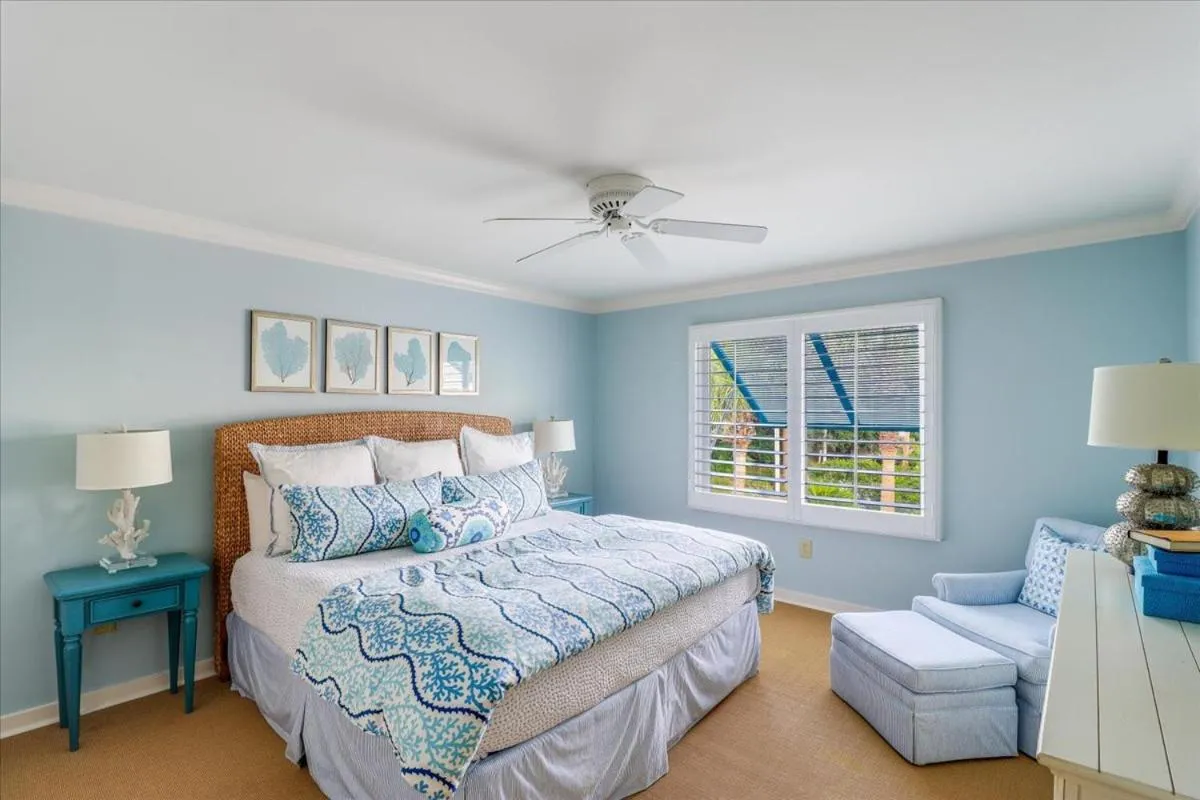 Bedroom, Bed in Beach Club Villa 30 - Coastal Oceanfront! Pool! Walkout!