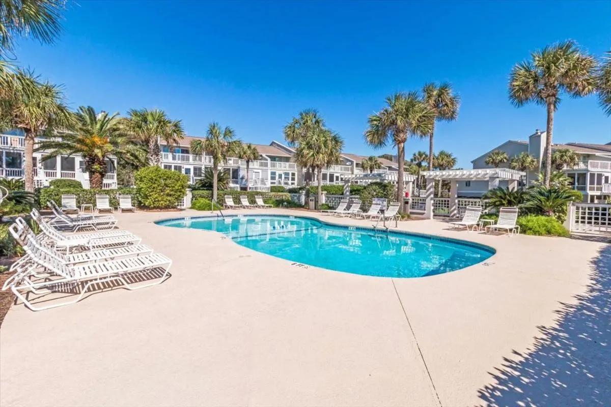 Pool view in Beach Club Villa 30 - Coastal Oceanfront! Pool! Walkout!