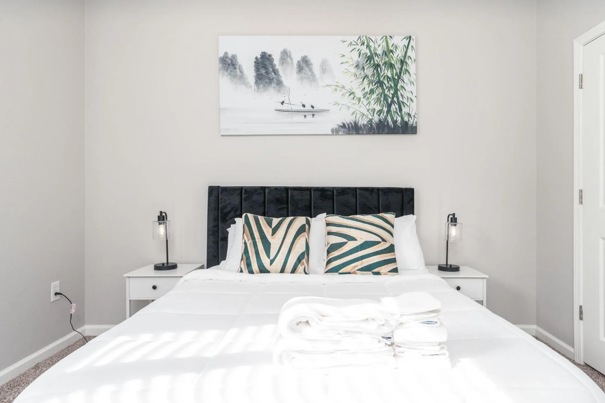 Bedroom in Charming 1-BD Retreat Tranquil Zionsville