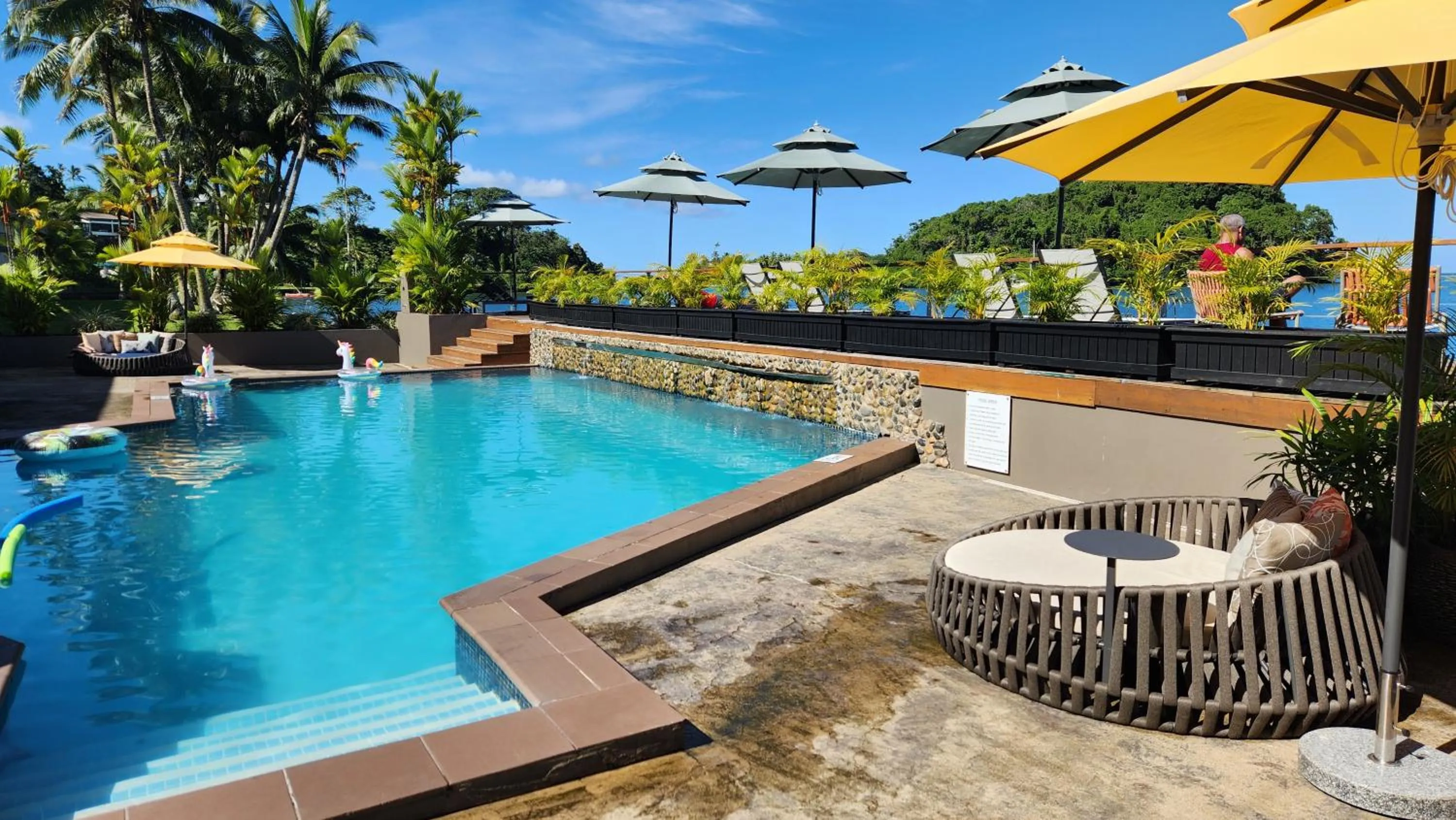 Pool view in Novotel Suva Lami Bay