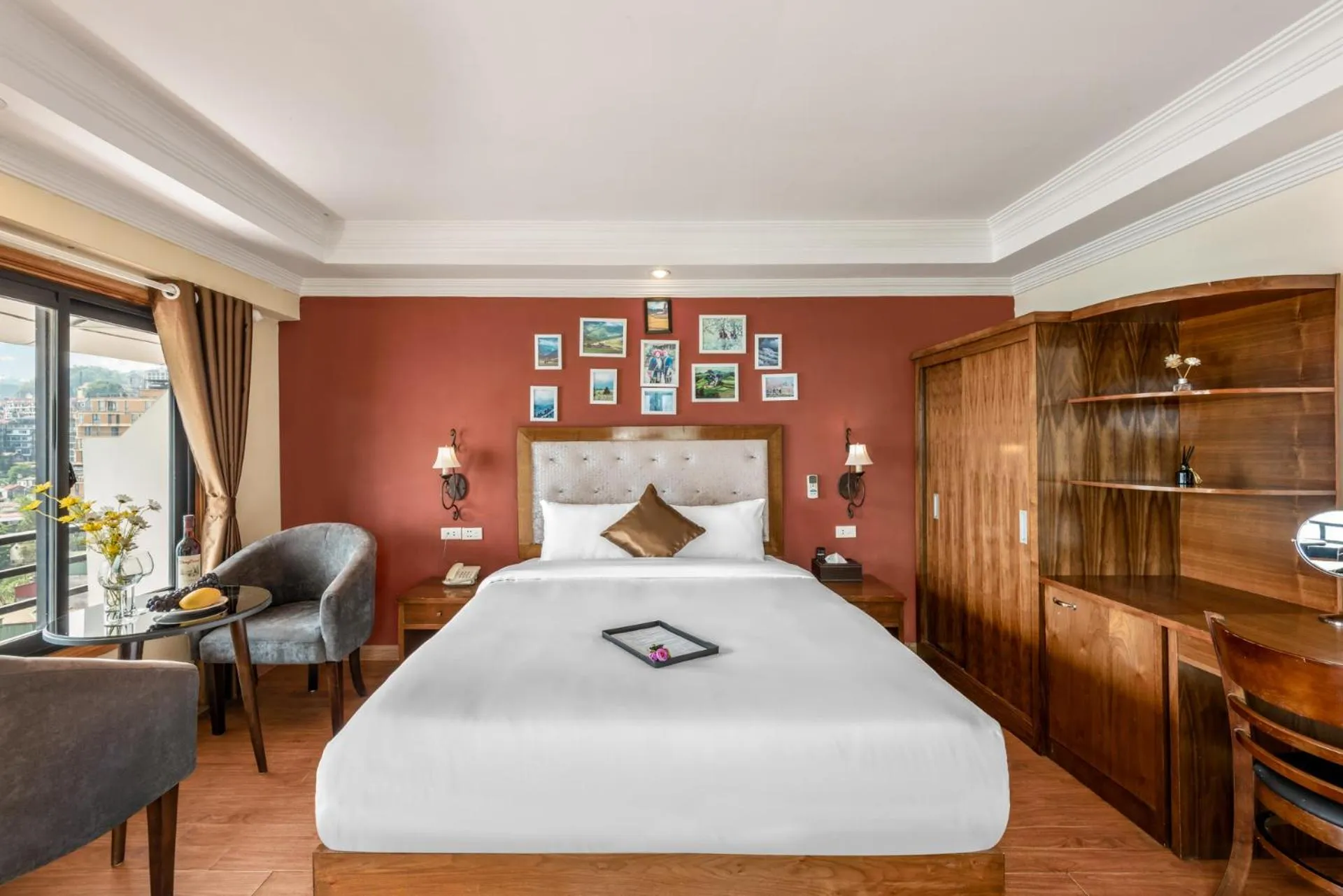 Bed in Tiger Sapa hotel