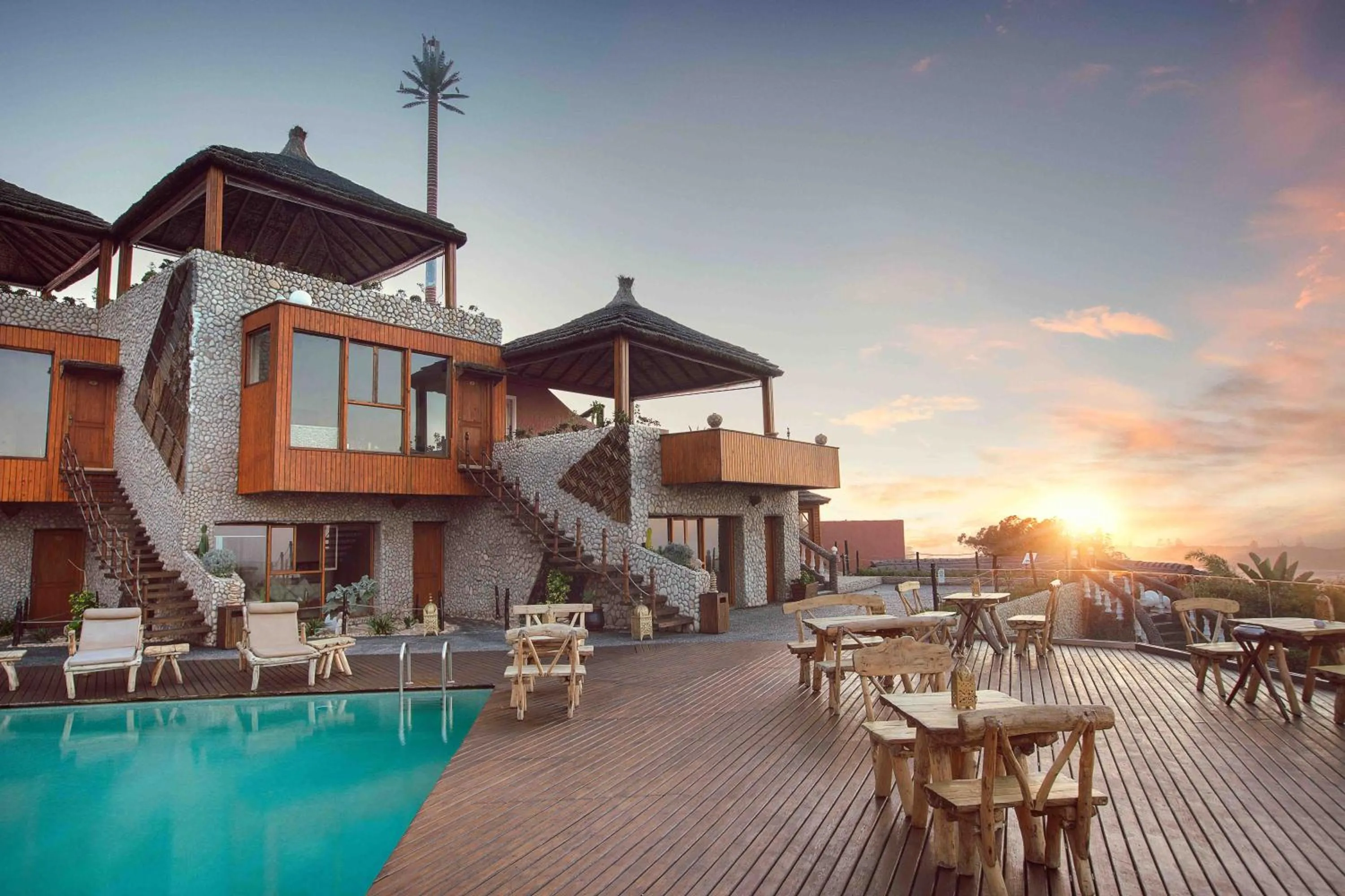 Sunset in Chateau Eden El Rouh & Spa