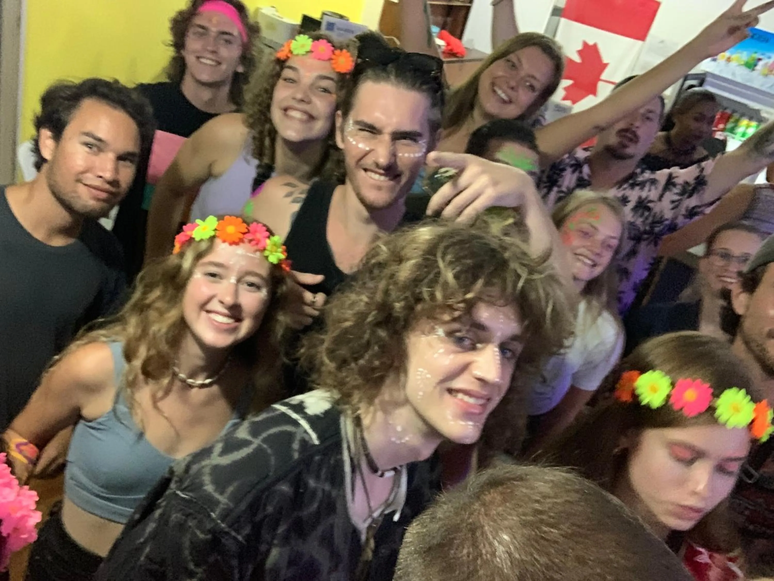 group of guests in The Black Sheep Hostel