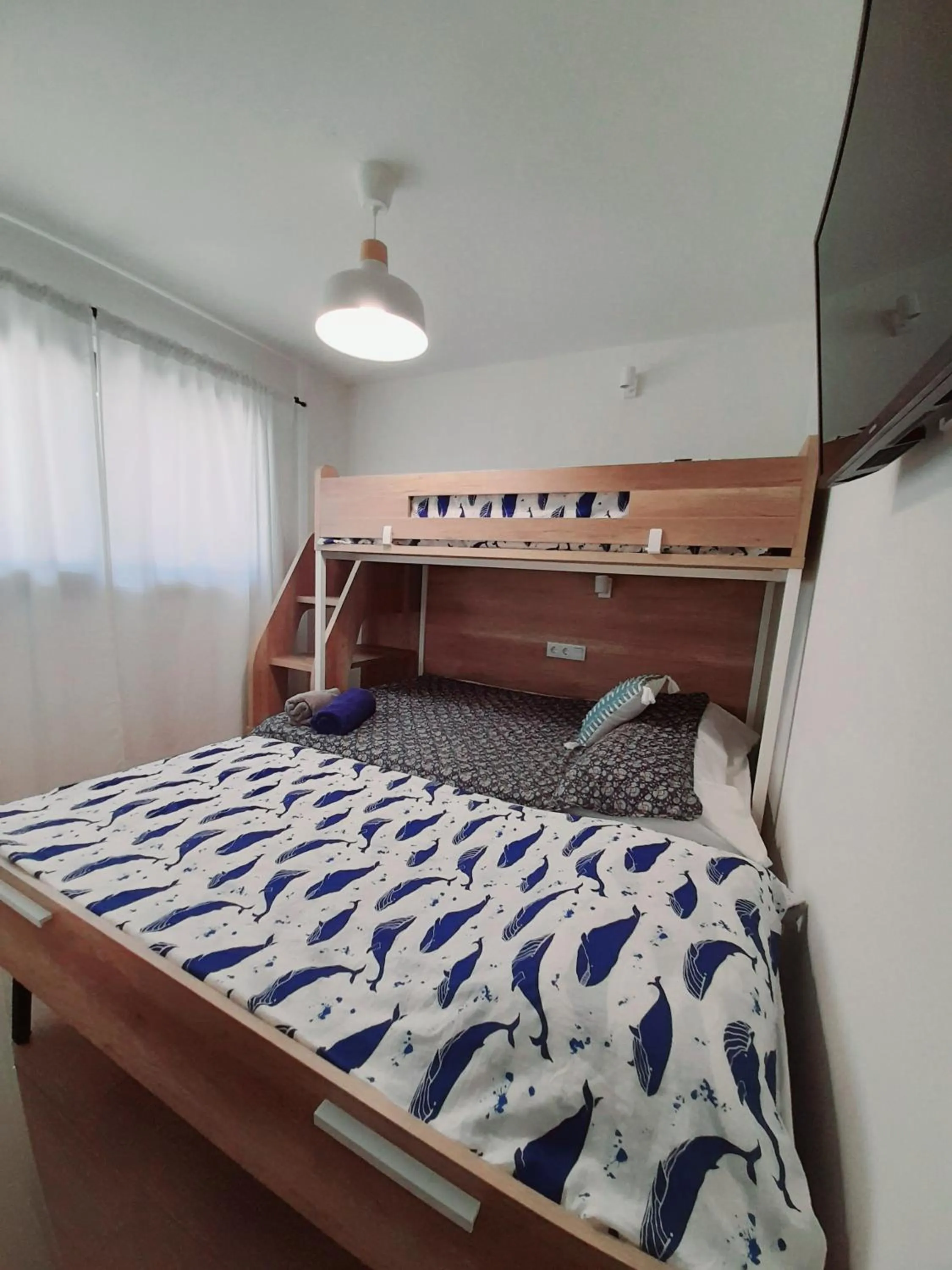 Bed in Gran piso en Puerto deportivo Marina Palamós IDEAL FAMILIAS